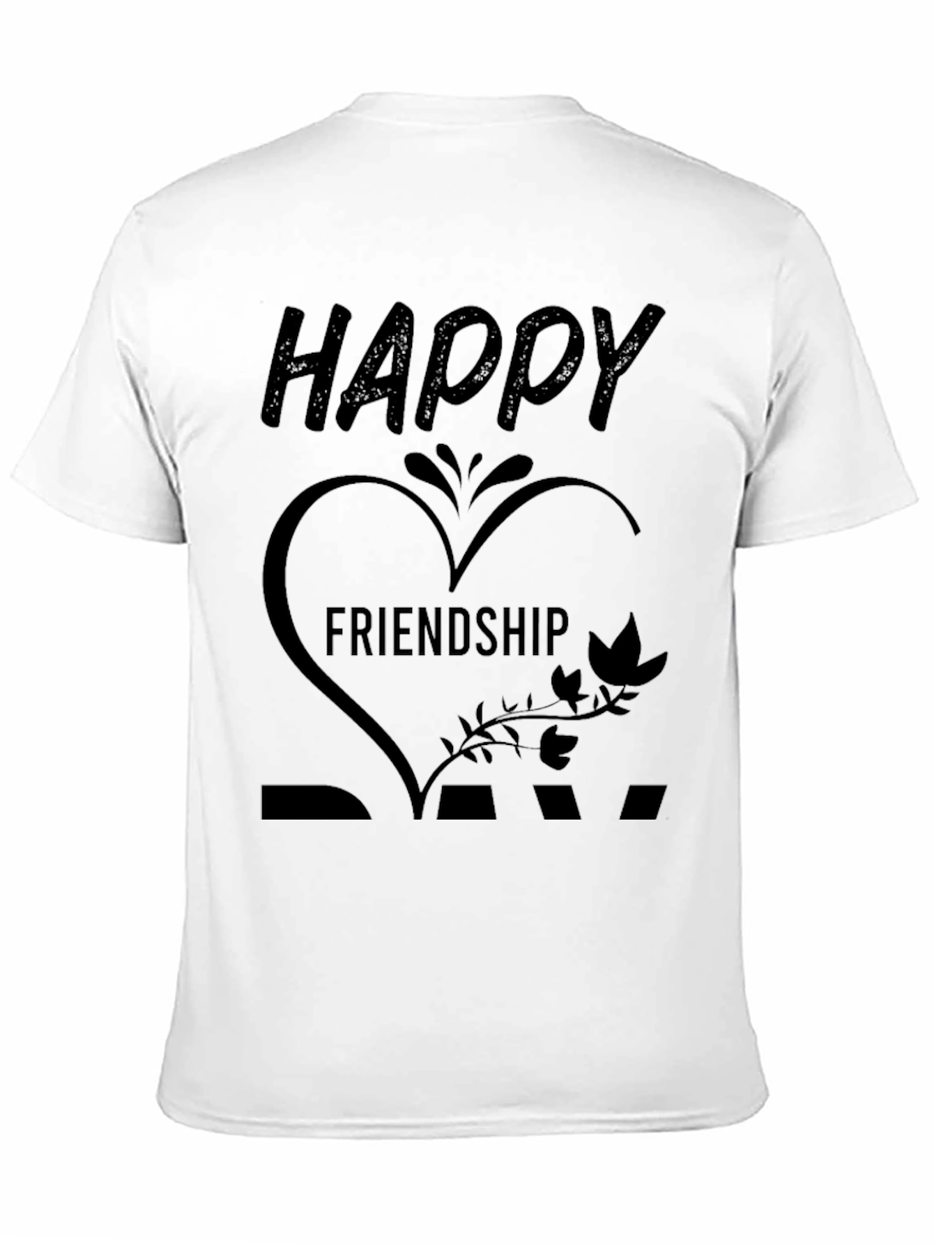 Happy Friendship Day T-Shirt - Black