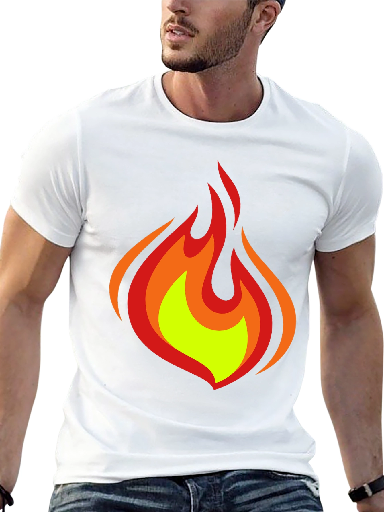 Flame Graphic Black T-Shirt
