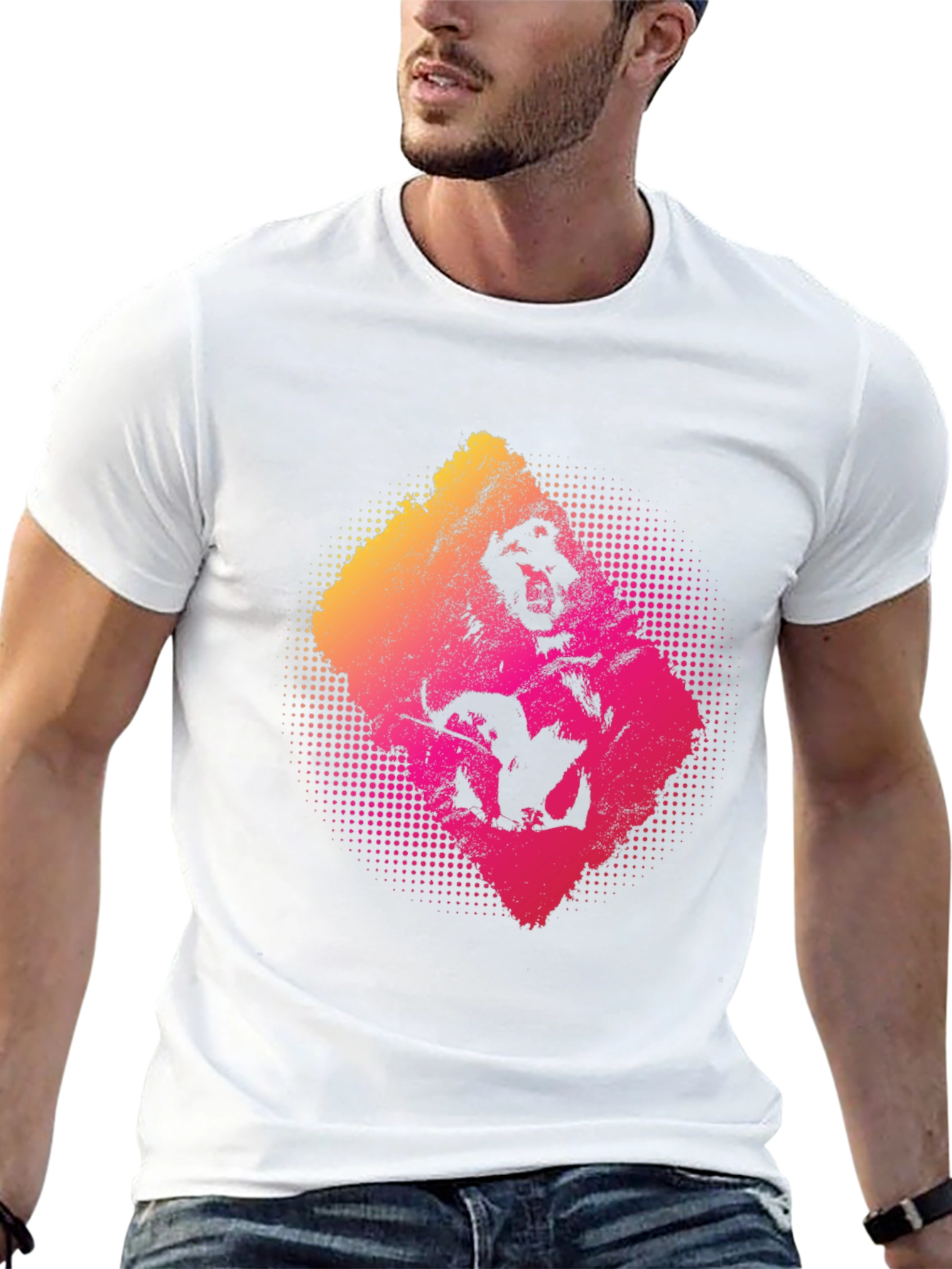 Graphic Print T-Shirt - Mens Black Tee