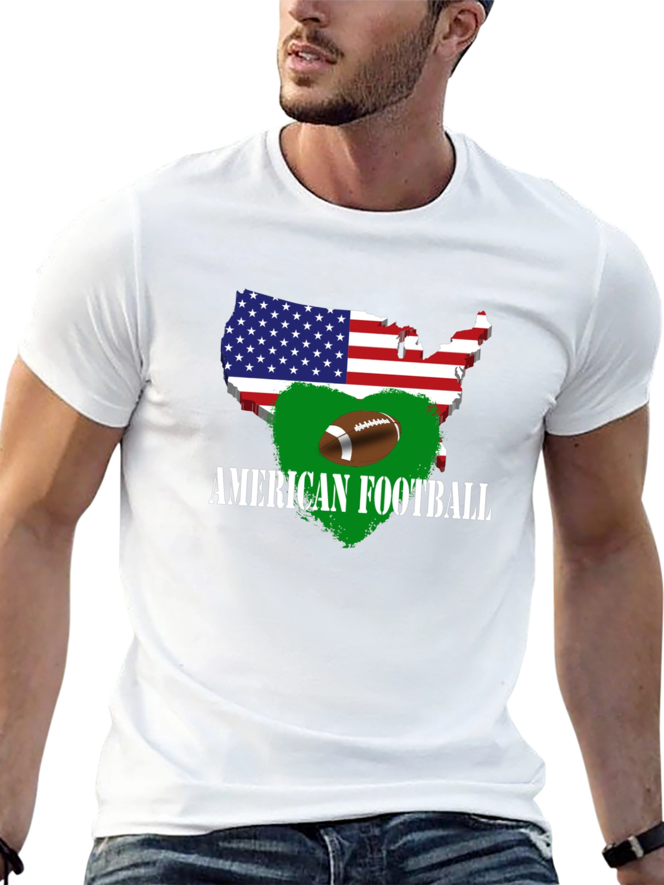 American Football USA Map T-Shirt