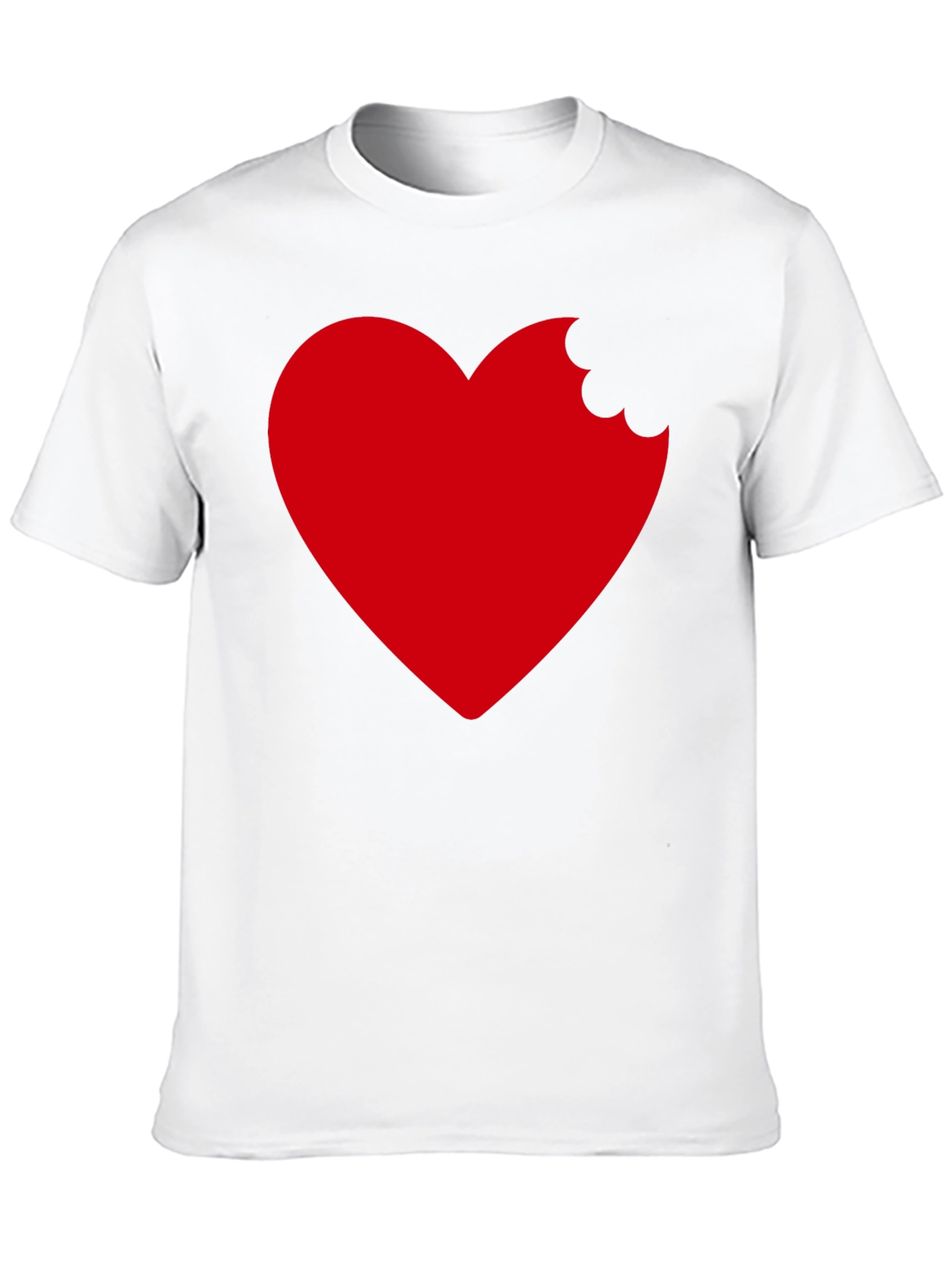 Heart Bite T-Shirt - Black Cotton Graphic Tee