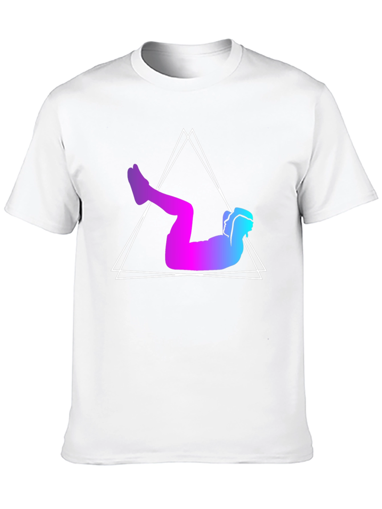 Gradient Workout Graphic Tee - Black Cotton Blend