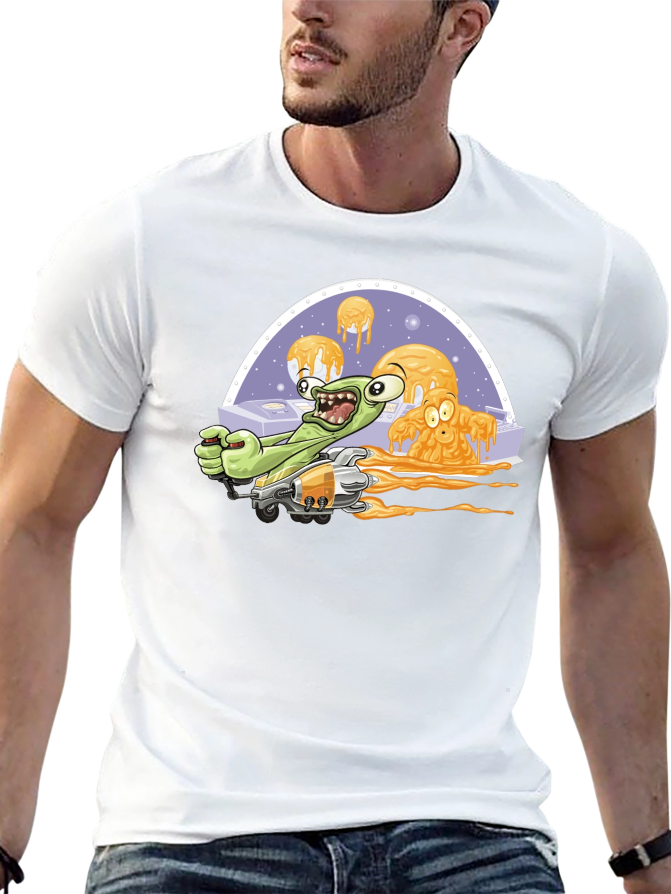 Space Cartoon Graphic Tee