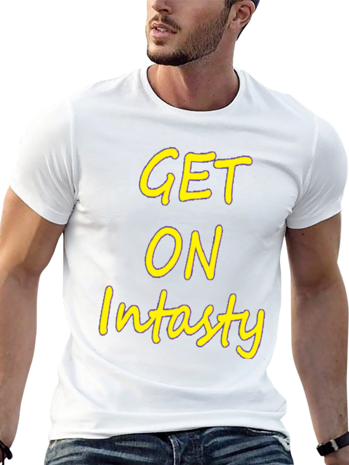 Get On Intasty Black Graphic Tee