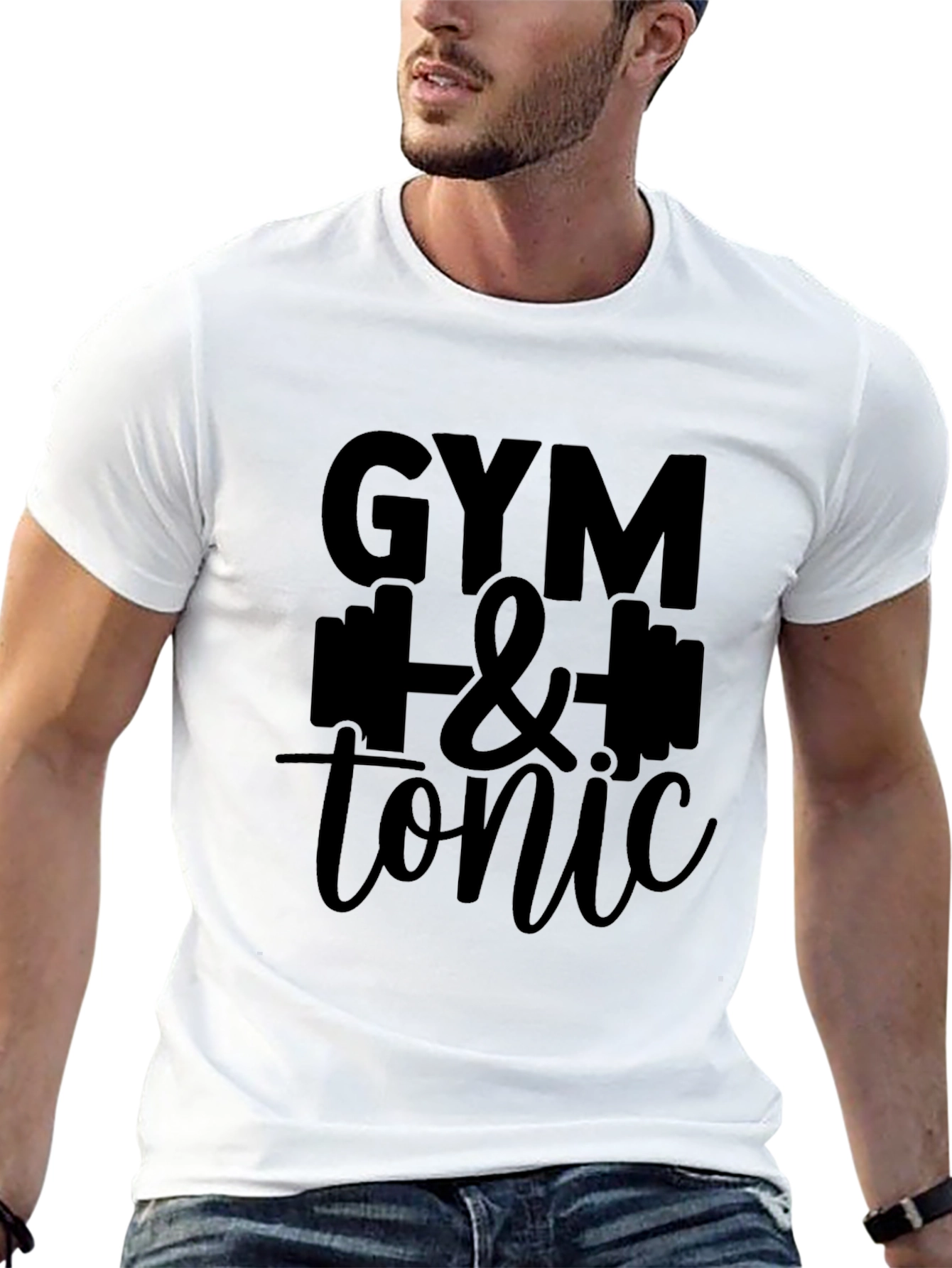Gym & Tonic Black Graphic T-Shirt