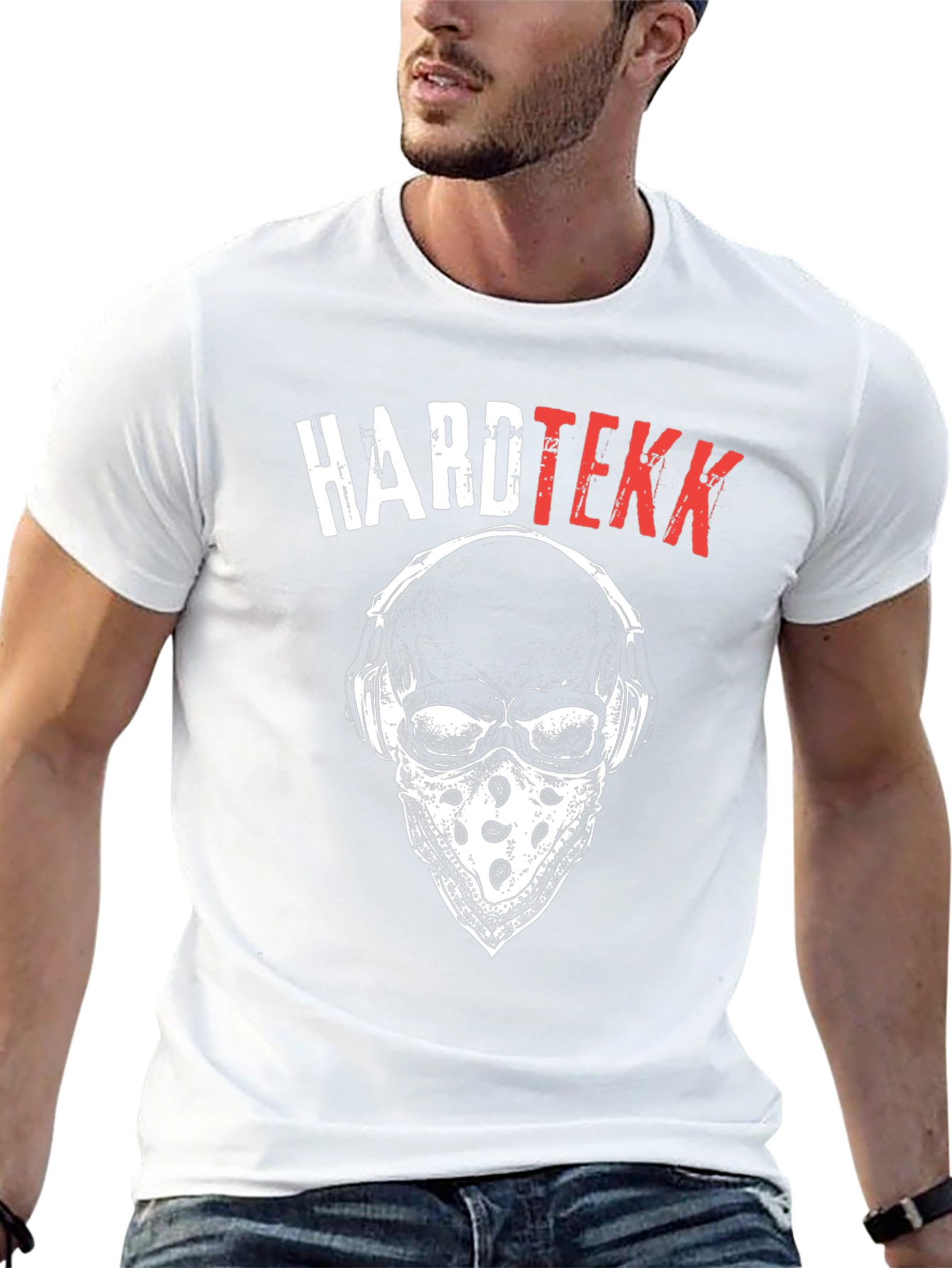 Hardtekk Skull Graphic T-Shirt - Black Cotton Tee
