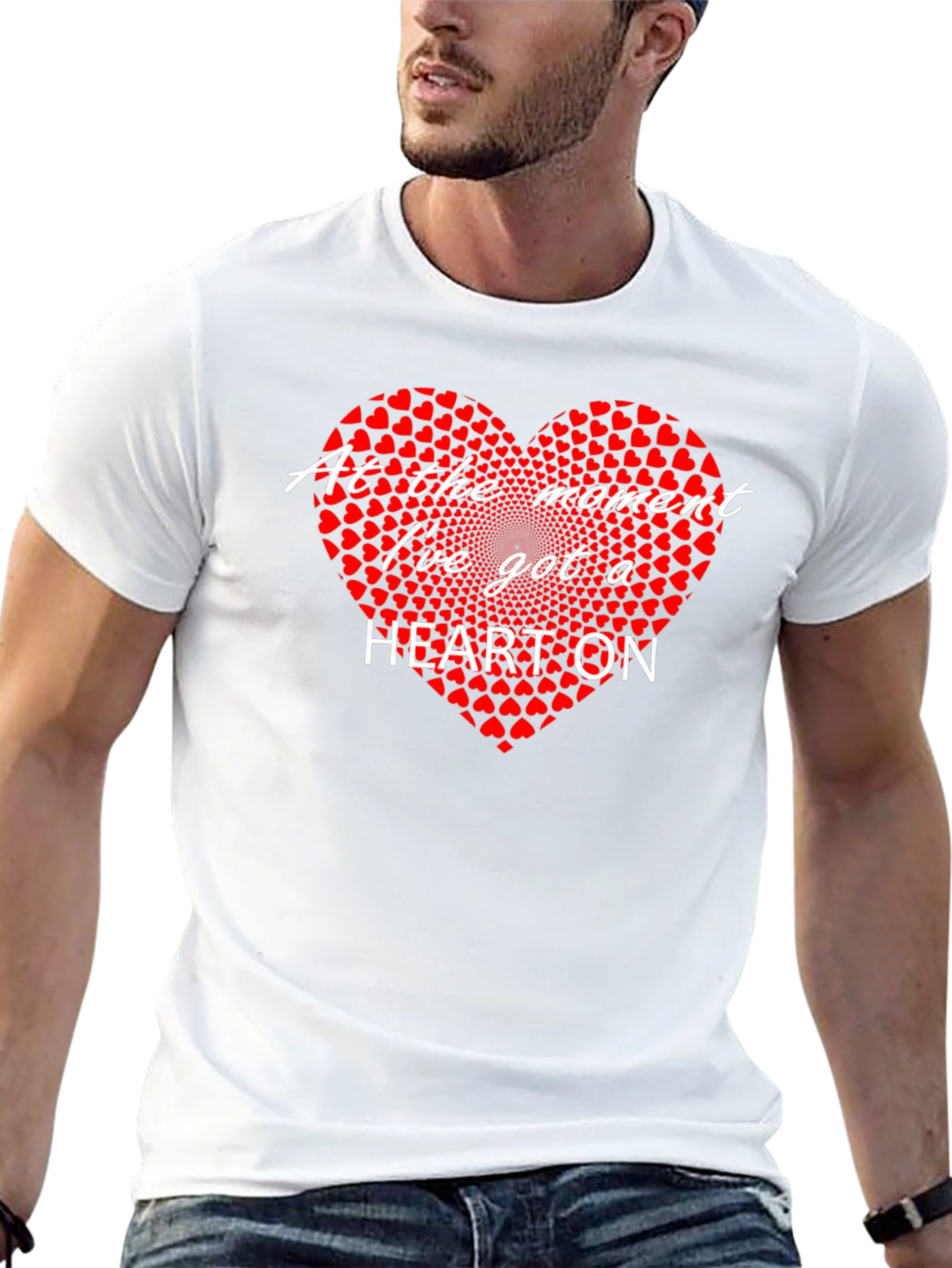Heart On Graphic T-Shirt - Black