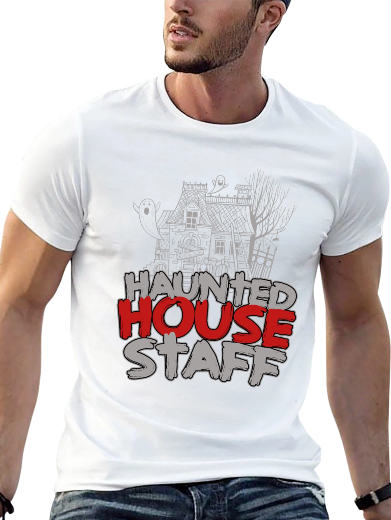 Haunted House Staff Halloween T-Shirt