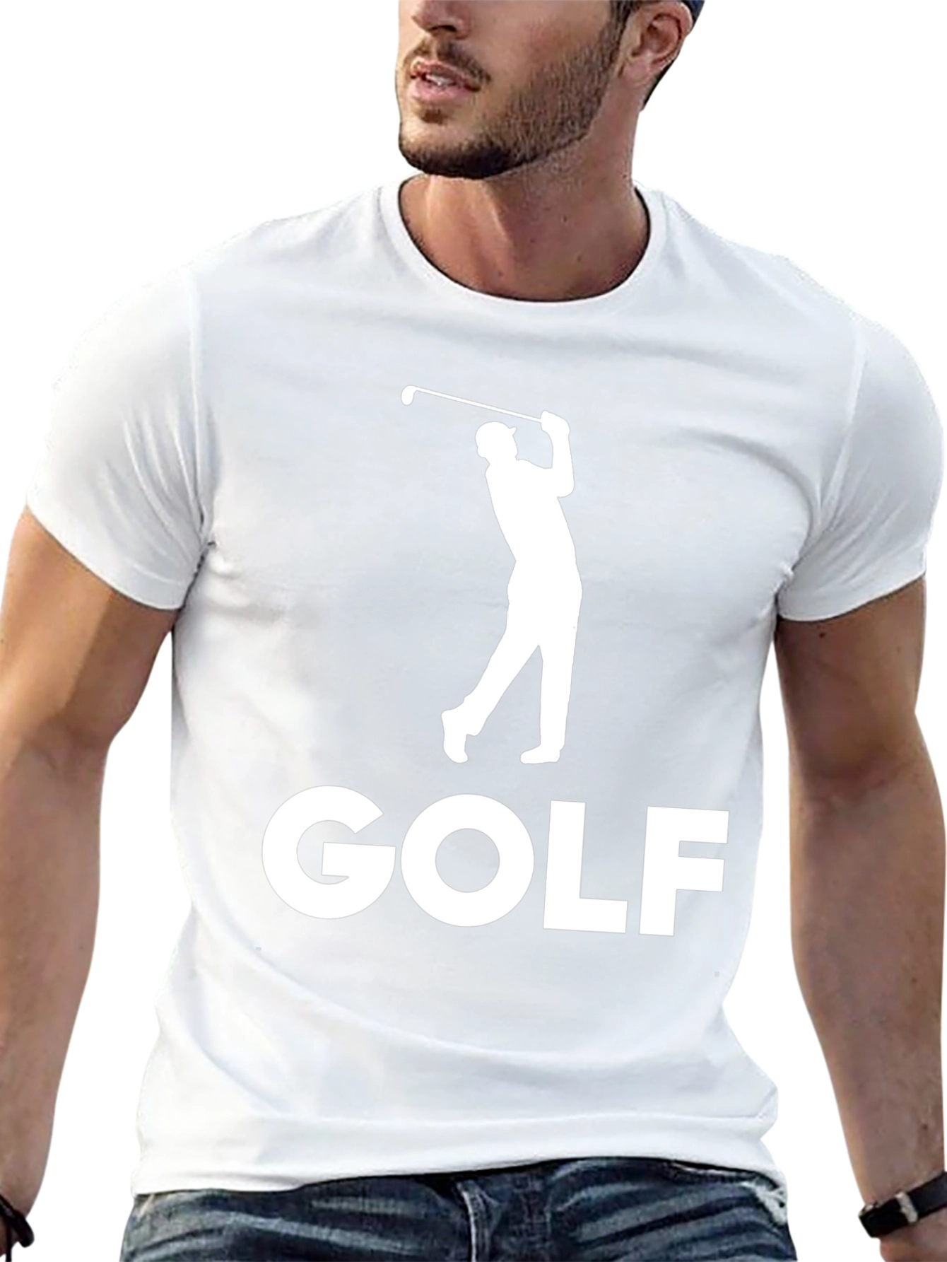 Golf Player Black Graphic Tee