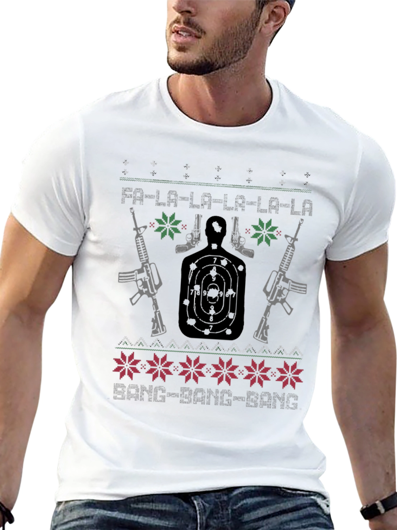 Guns Ugly Christmas Sweater T-Shirt
