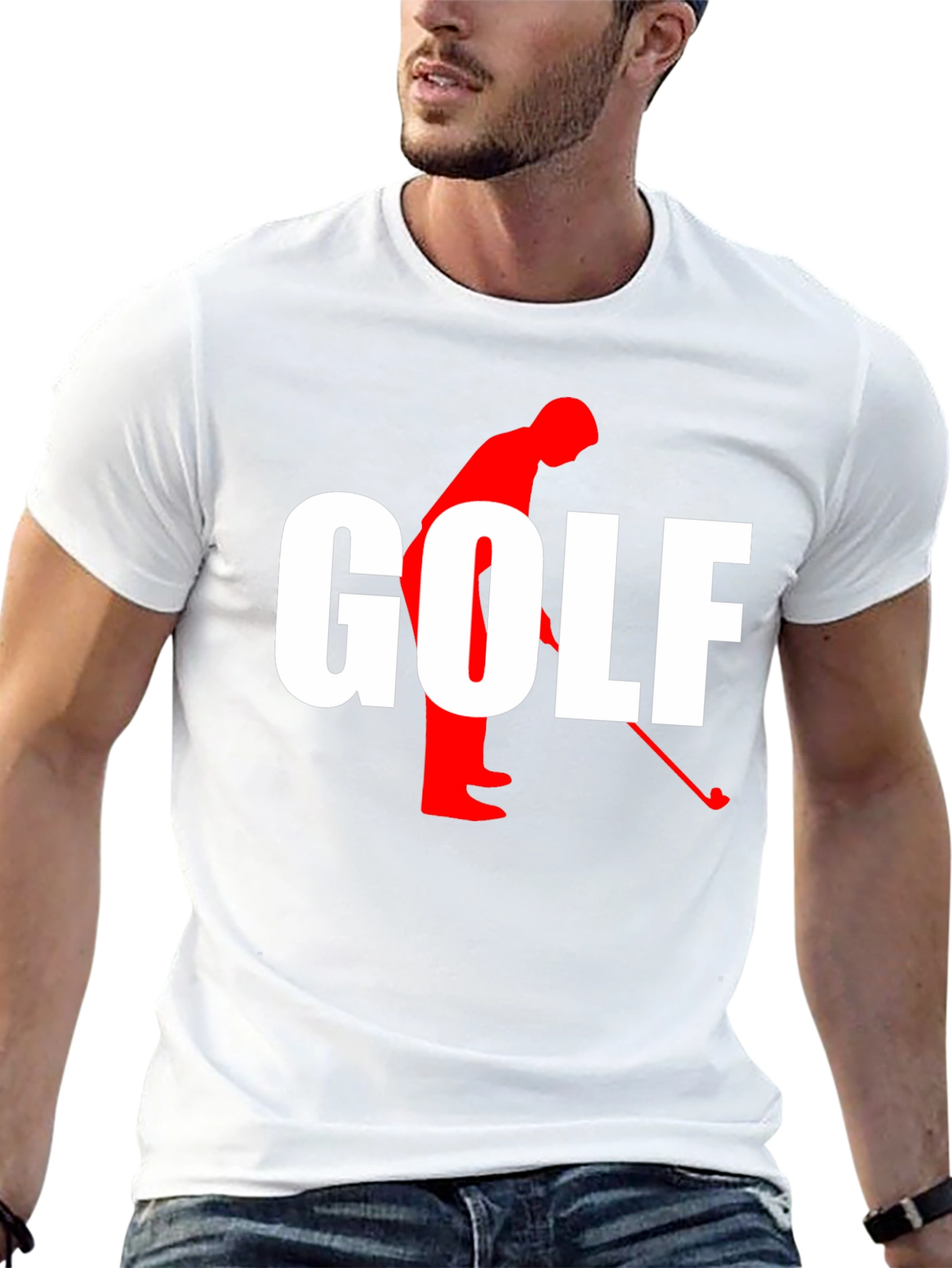 Golf Silhouette Graphic T-Shirt - Stylish Golfer Tee