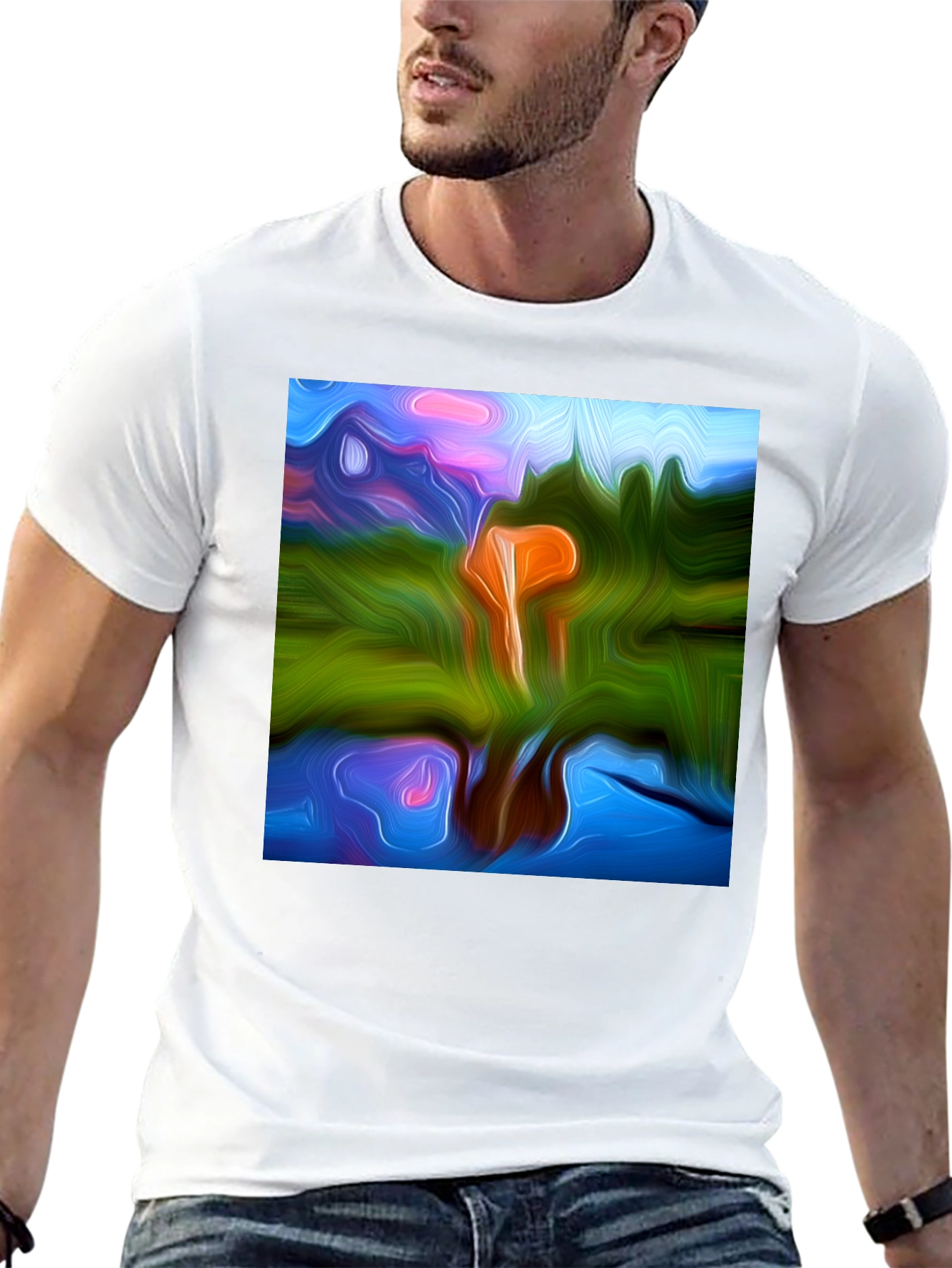 Abstract Art Black T-Shirt - Modern Style