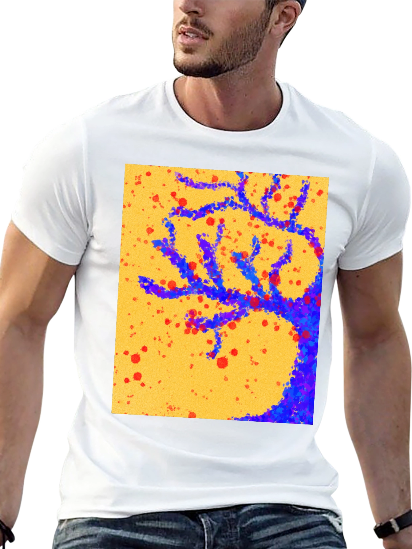 Abstract Tree Graphic T-Shirt - Artistic Expression