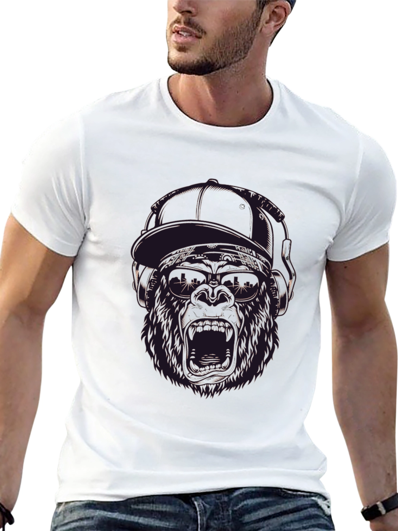 Graphic Gorilla T-Shirt - Urban Style