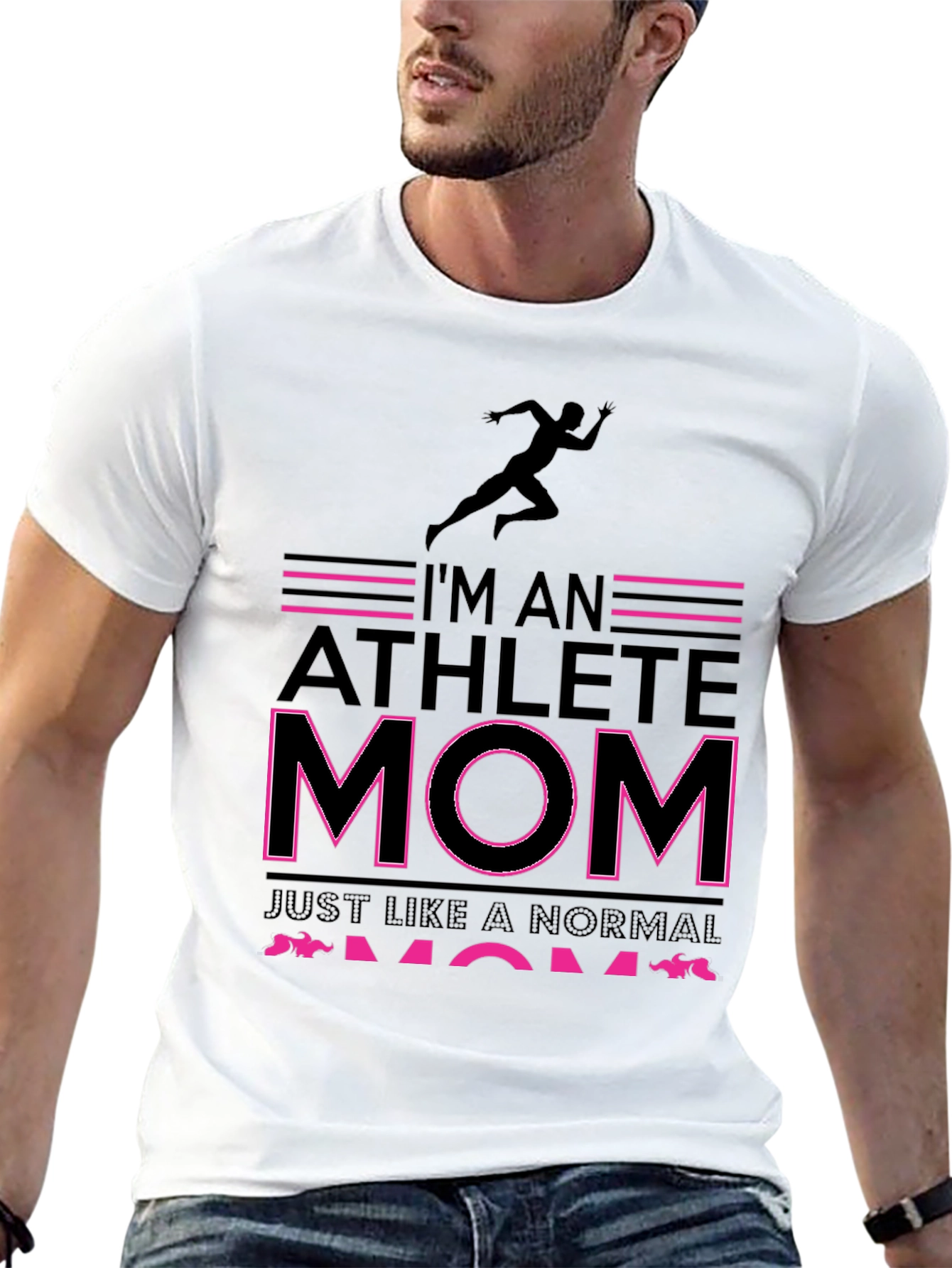 Athlete Mom Graphic Tee - Black