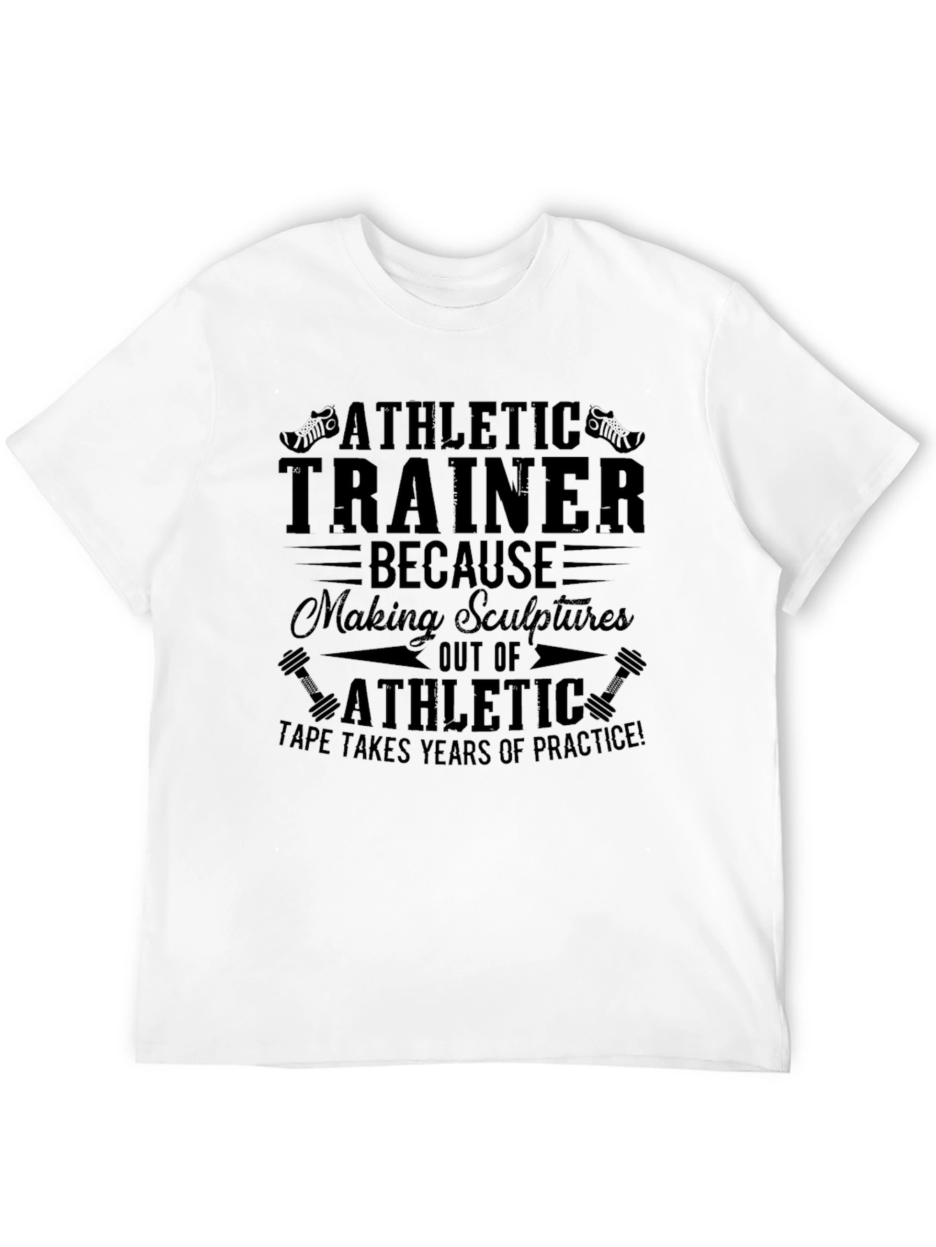 Athletic Trainer T-Shirt: Making Sculptures Out Of Athletic Tape