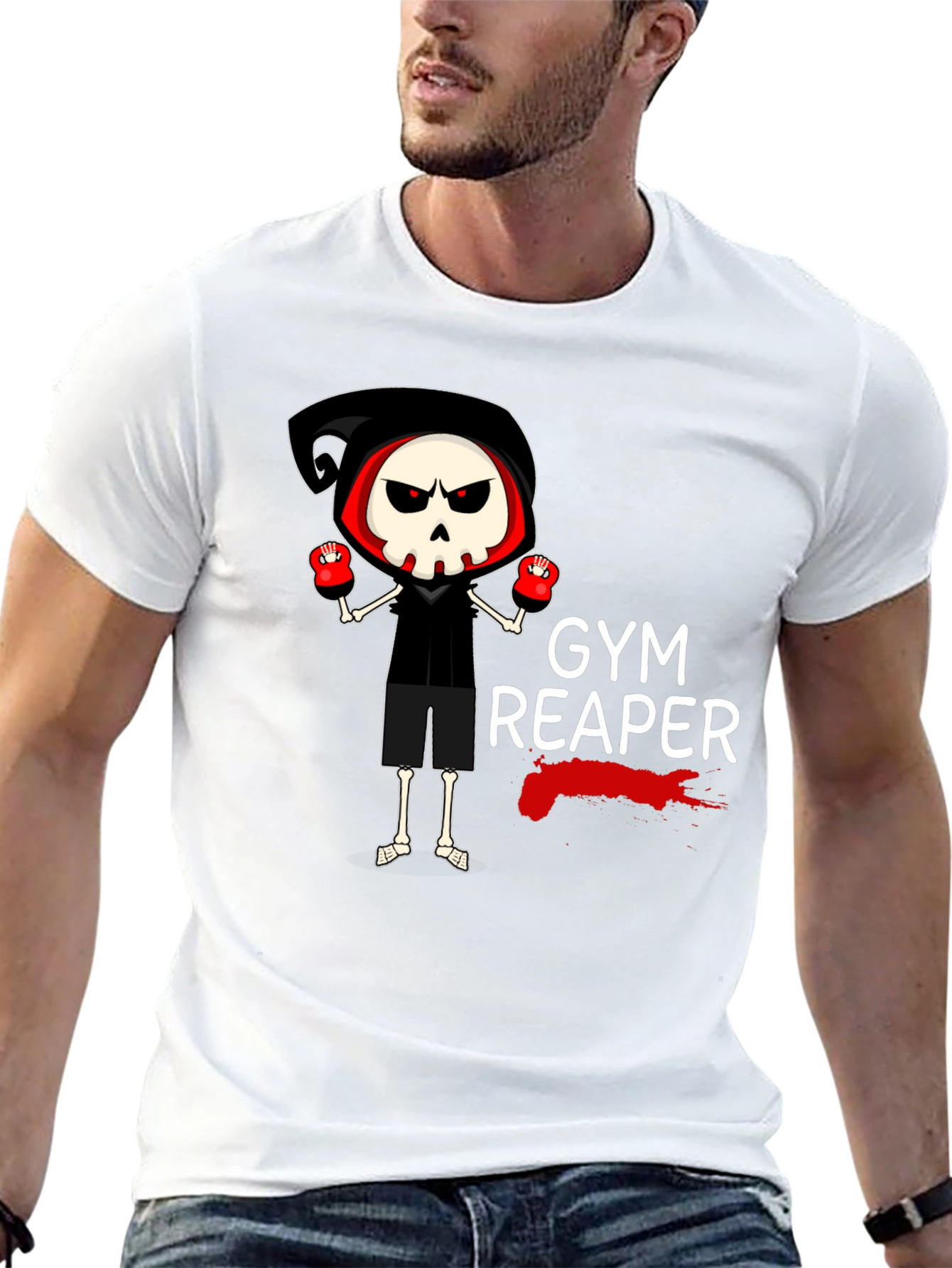 Gym Reaper Graphic T-Shirt - Black Cotton