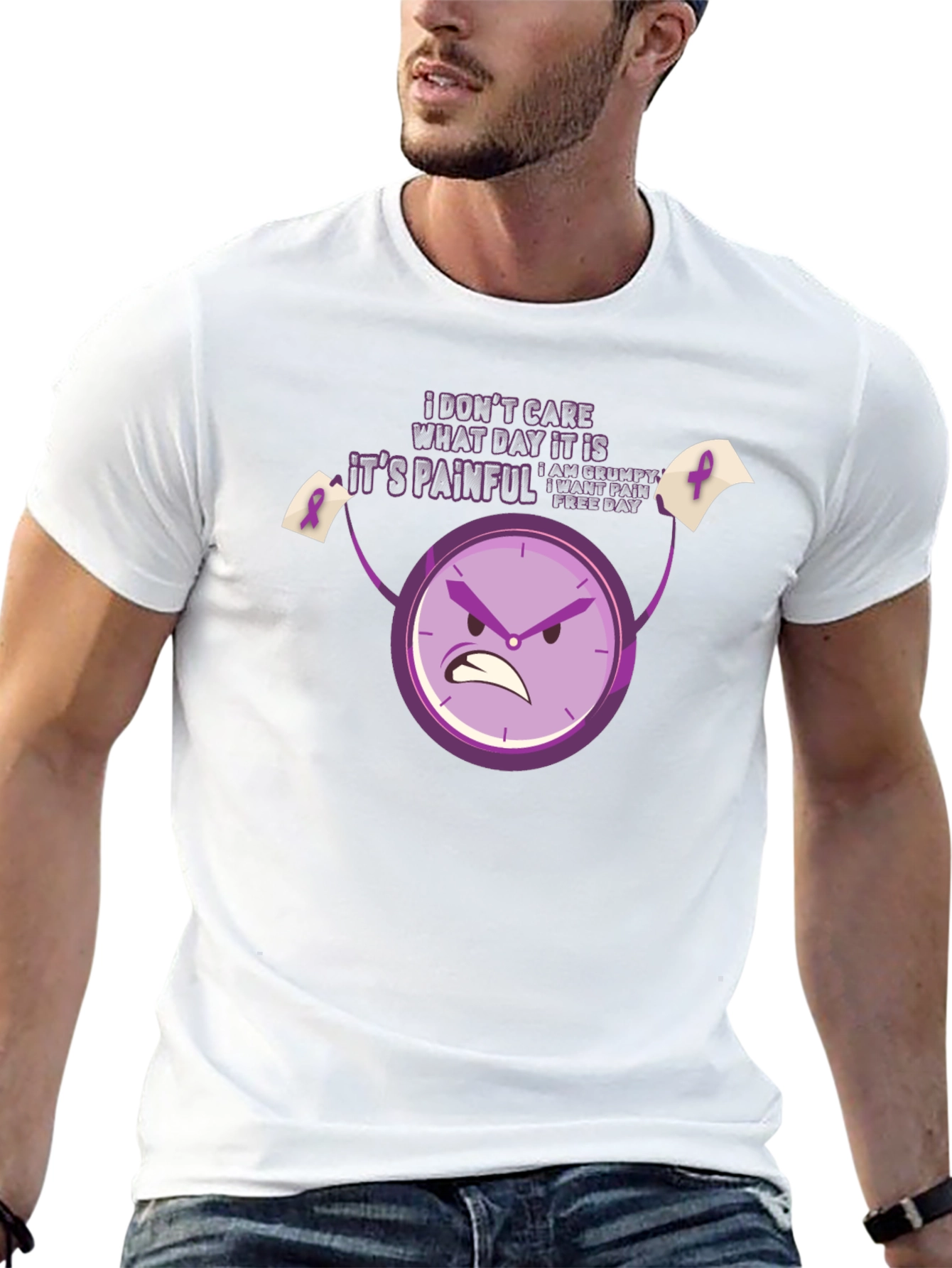 Grumpy Pain Awareness T-Shirt - Black