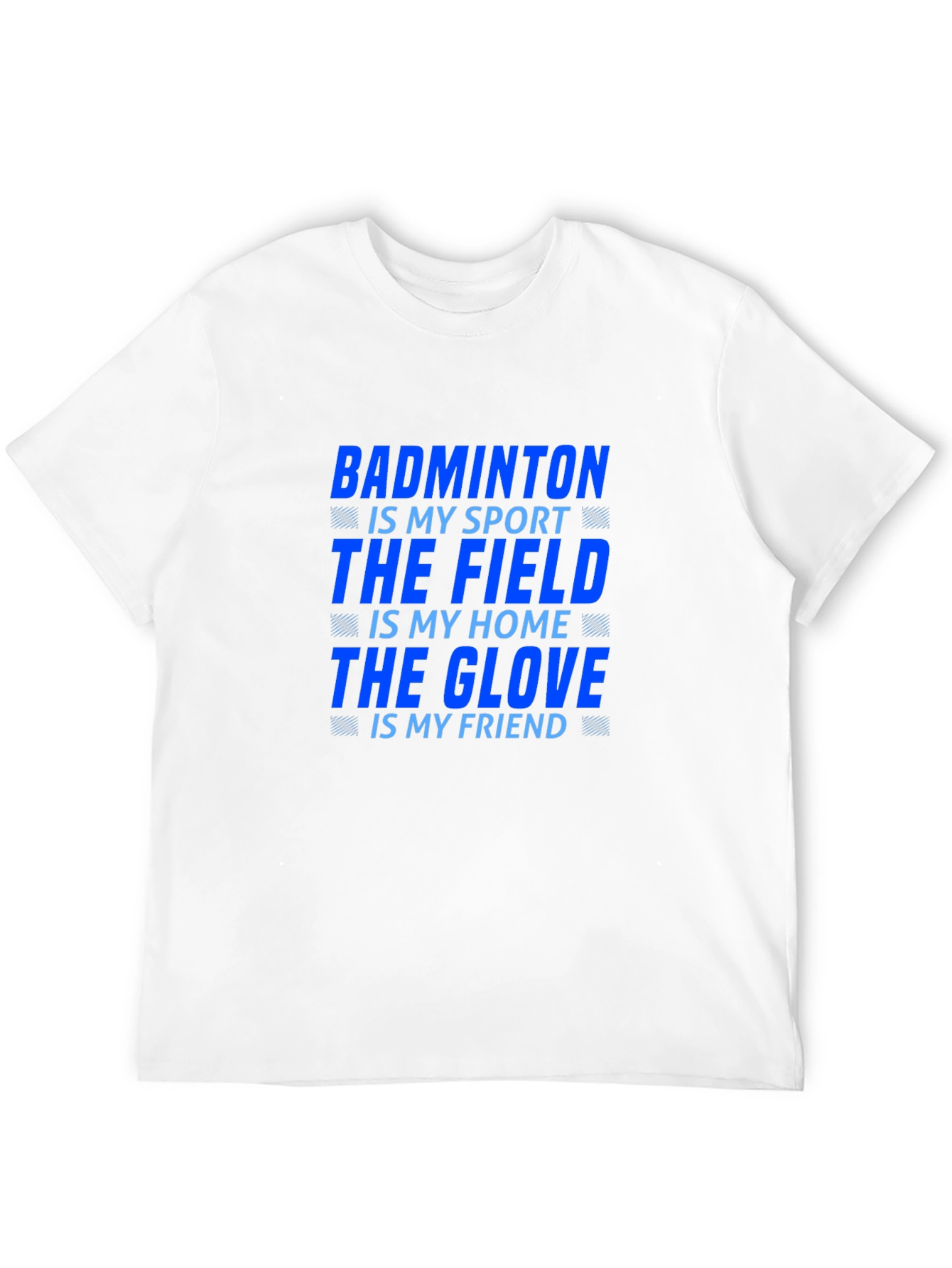 Badminton Sport T-Shirt: Field & Glove Design