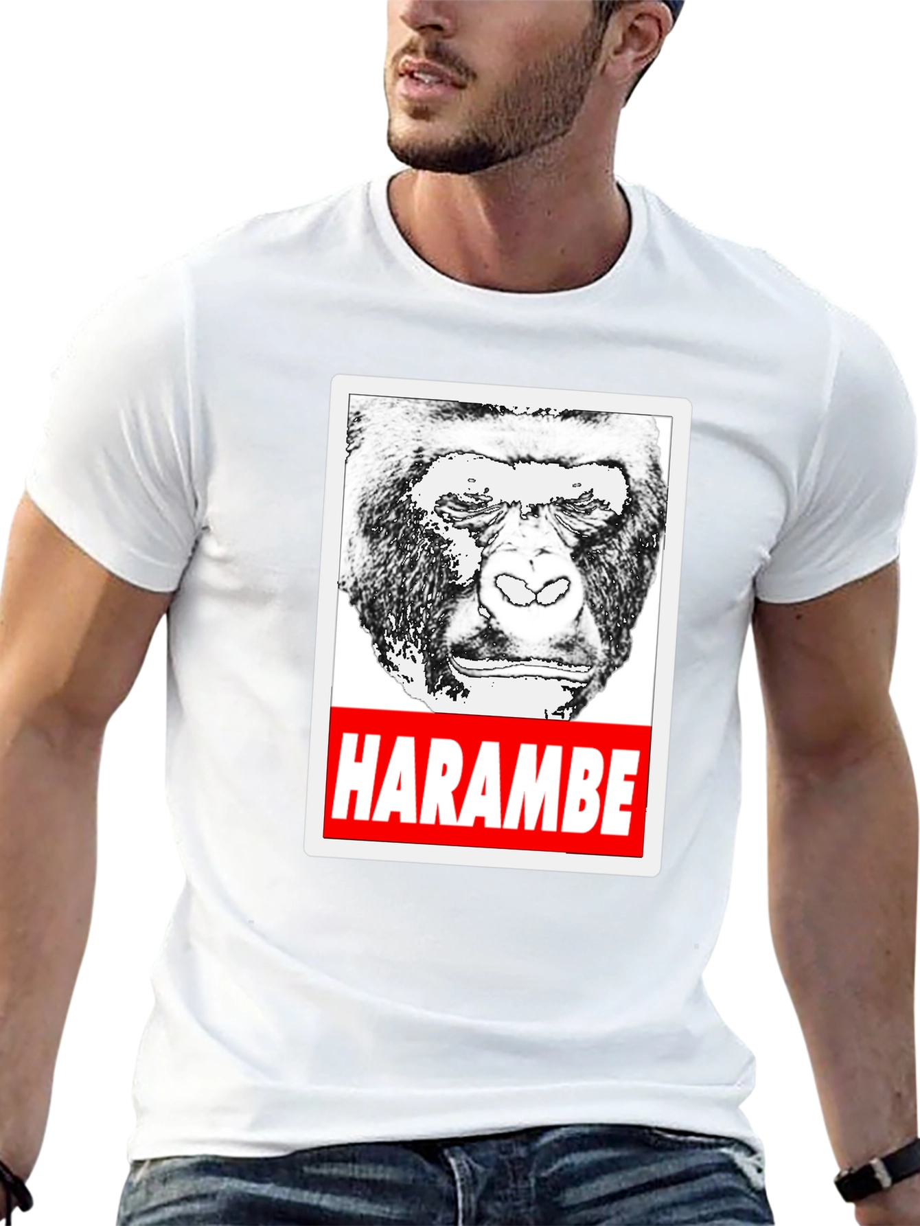 Harambe Tribute T-Shirt - Black Gorilla Graphic Tee