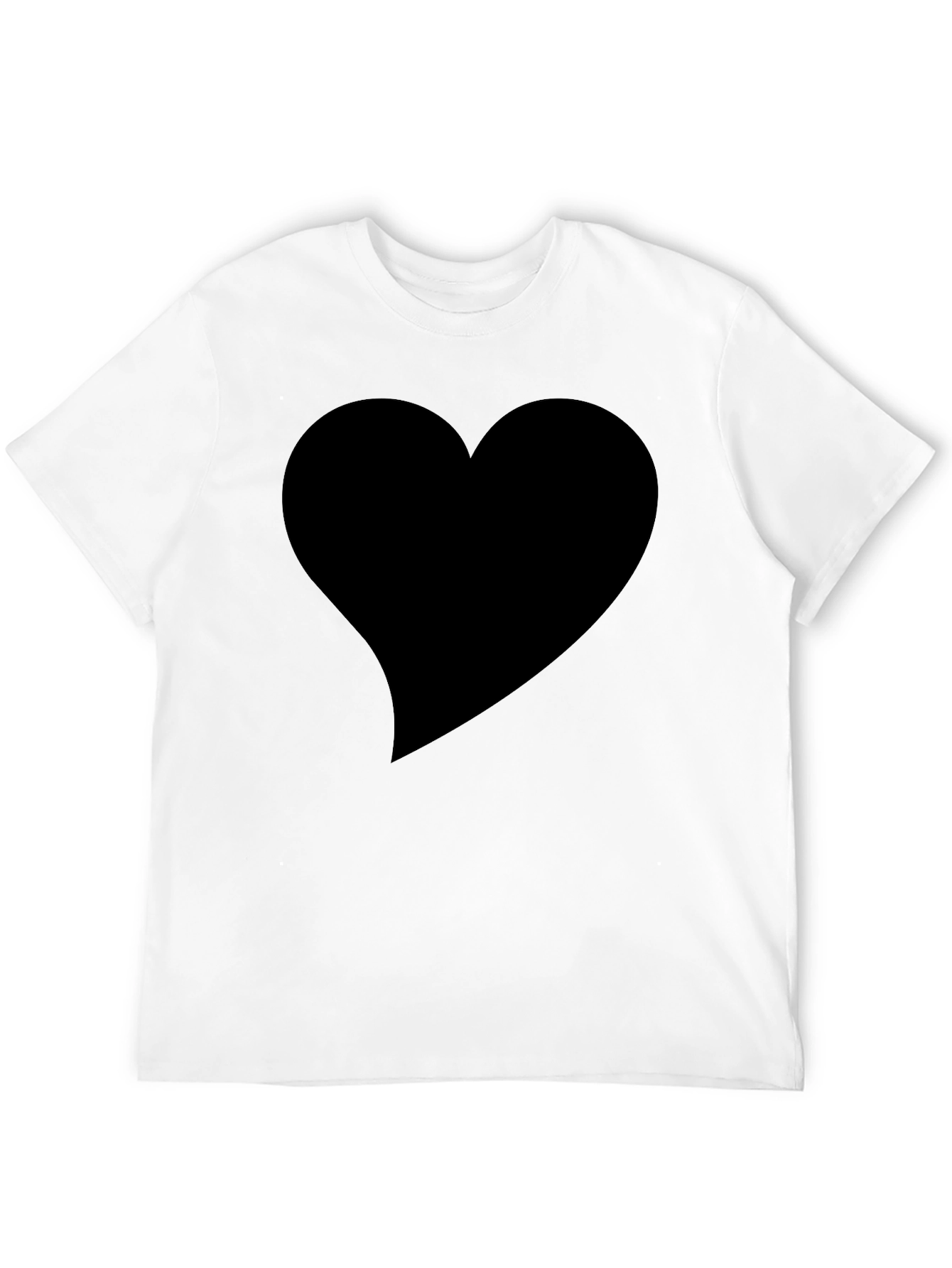 Heart Graphic Black T-Shirt - Soft Cotton Tee