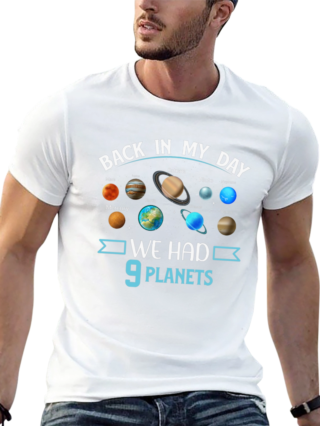 Back in My Day 9 Planets Graphic T-Shirt