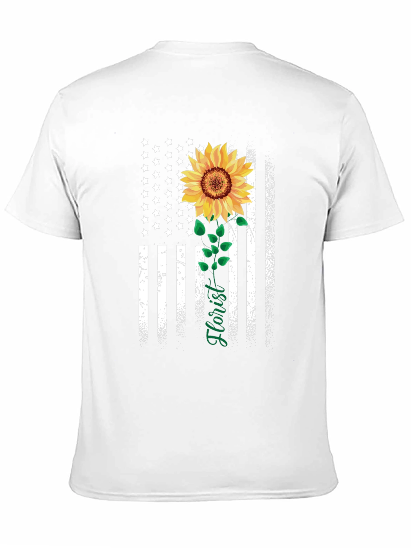 American Flag Sunflower Florist T-Shirt