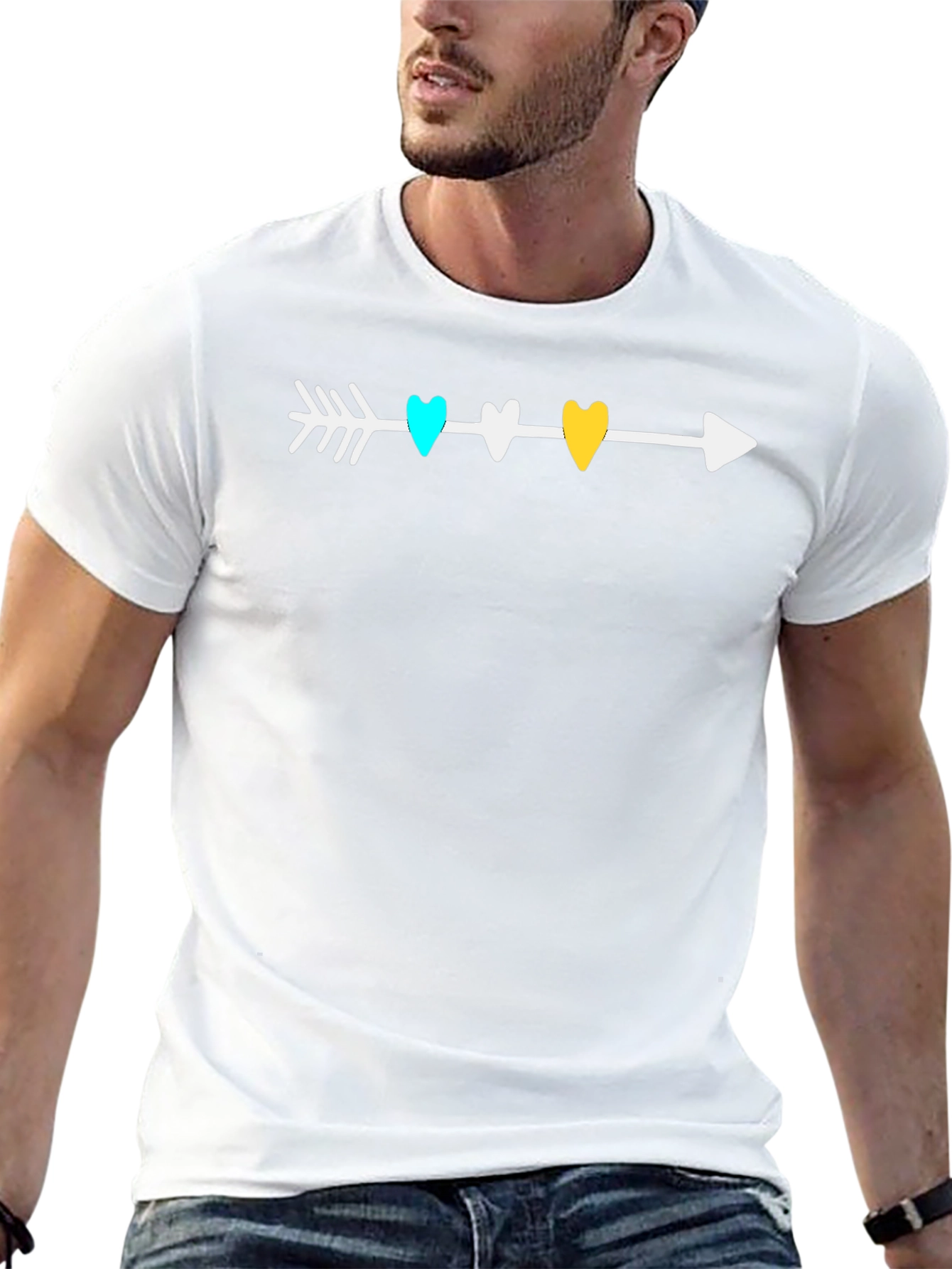 Heart Arrow Graphic Tee - Stylish Comfort
