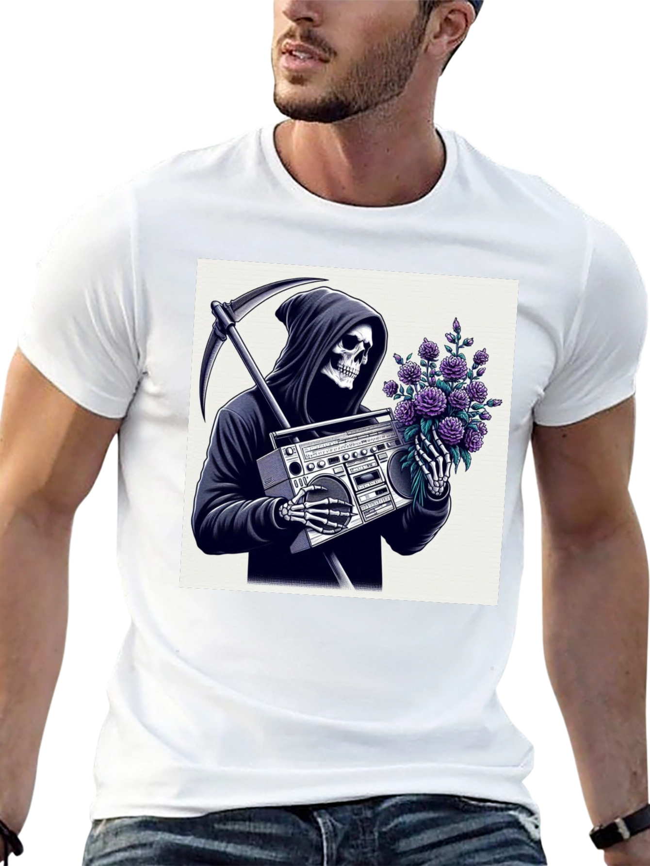 Grim Reaper Boombox T-Shirt