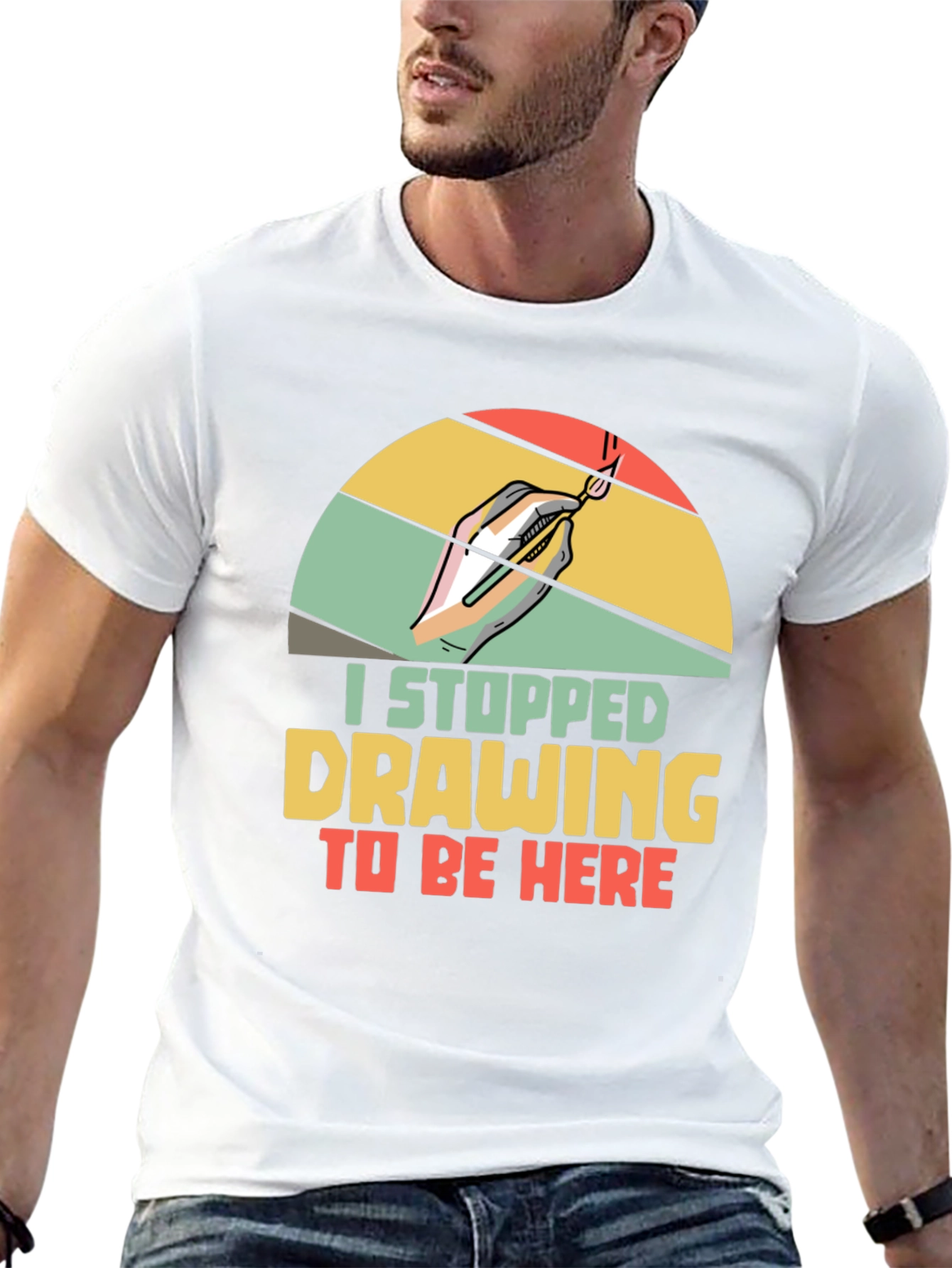 Artist Graphic T-Shirt: I Stopped Drawing To Be Here