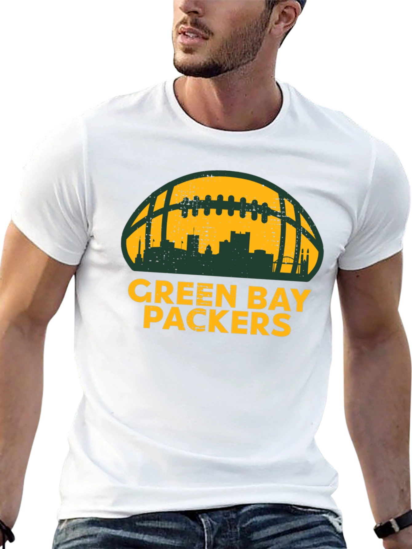 Green Bay Packers Football Skyline T-Shirt