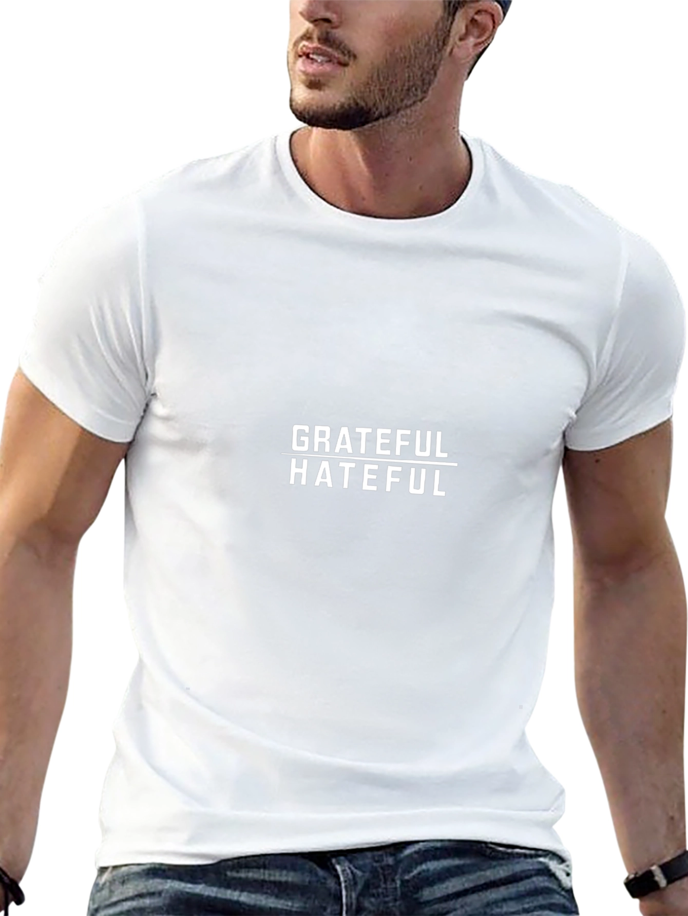 Grateful Hateful Graphic Tee - Black Crew Neck T-Shirt