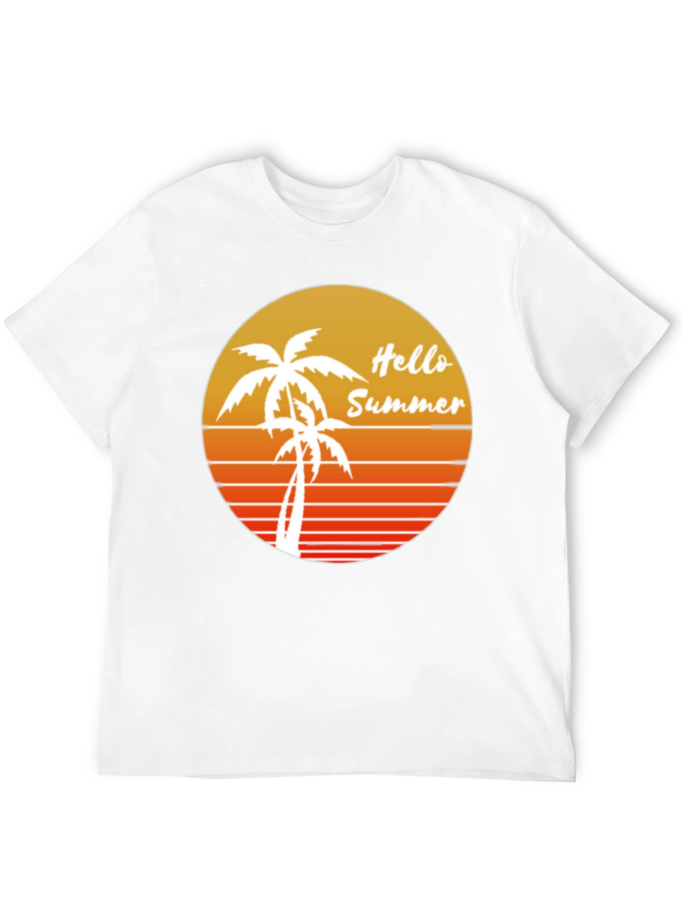 Hello Summer Graphic Tee - Black Cotton Shirt
