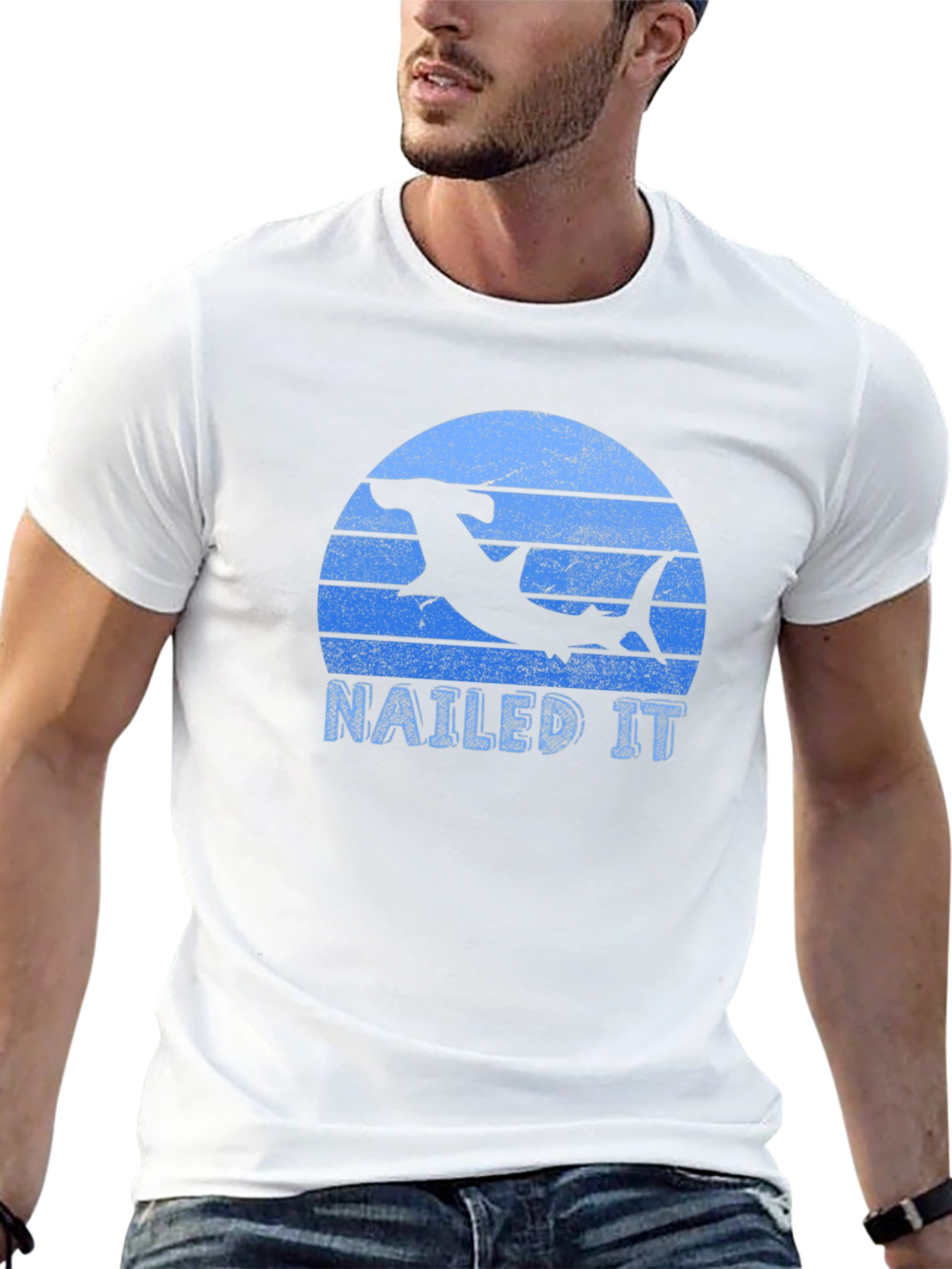 Hammerhead Shark Nailed It Graphic Tee
