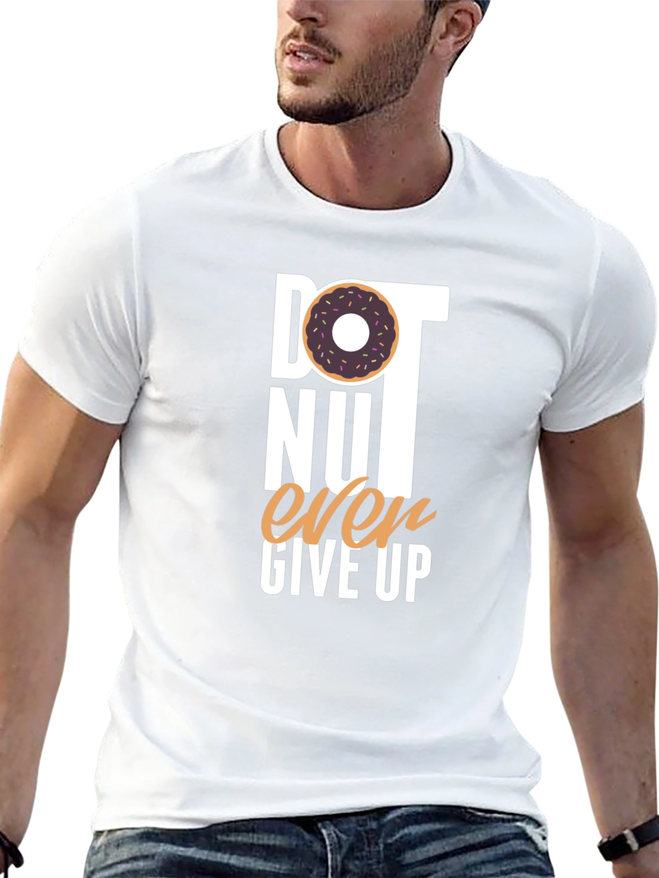 Donut Ever Give Up Graphic Tee