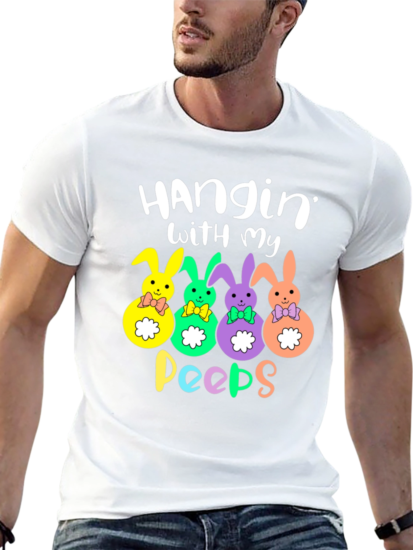 Hangin With My Peeps Easter Bunny T-Shirt