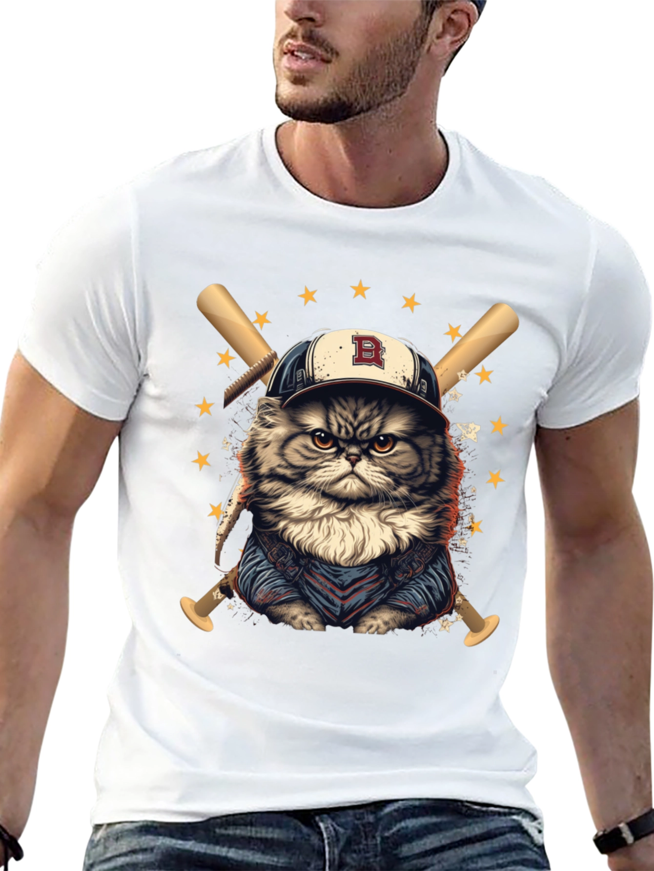 Baseball Cat T-Shirt - Cool & Comfy