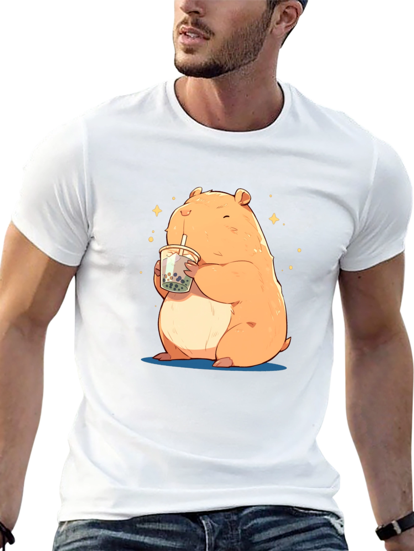 Hamster Boba Tea Graphic T-Shirt