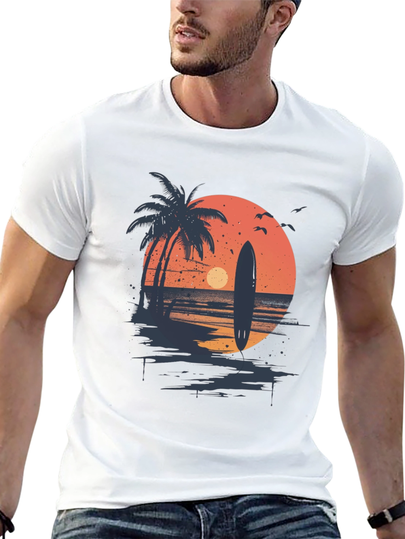 Sunset Beach Surf T-Shirt