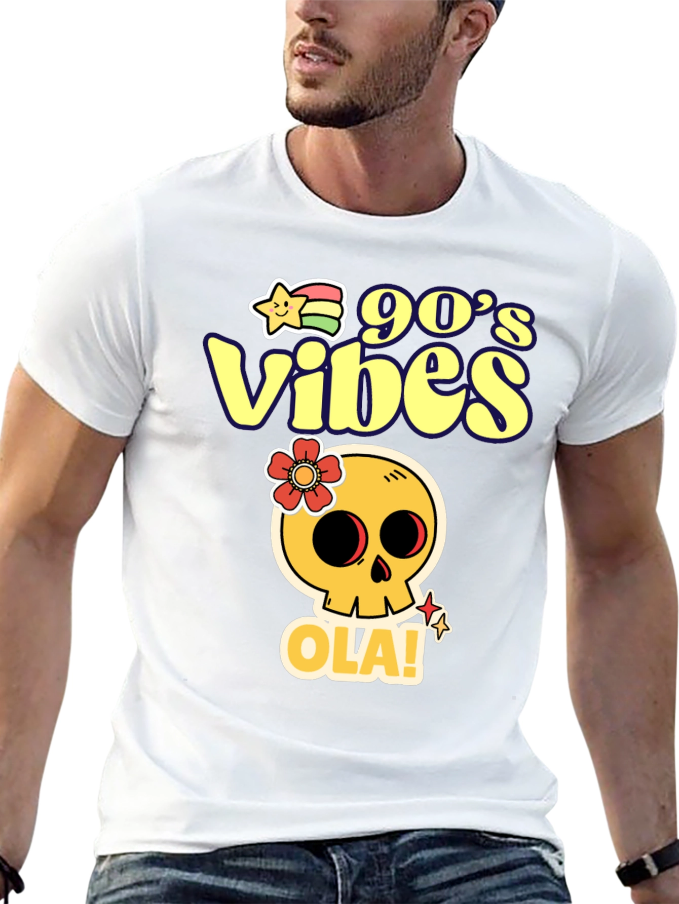 90s Vibes Skull Graphic T-Shirt