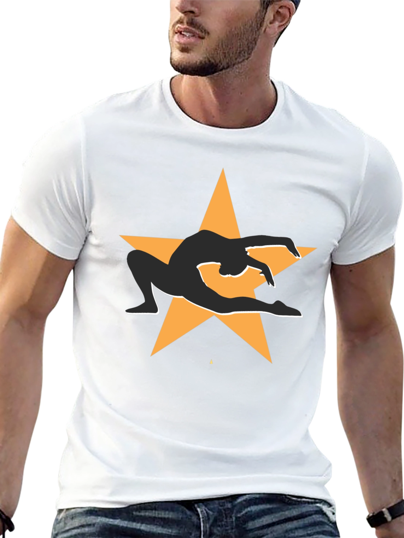 Gymnast Star Graphic Tee - Black