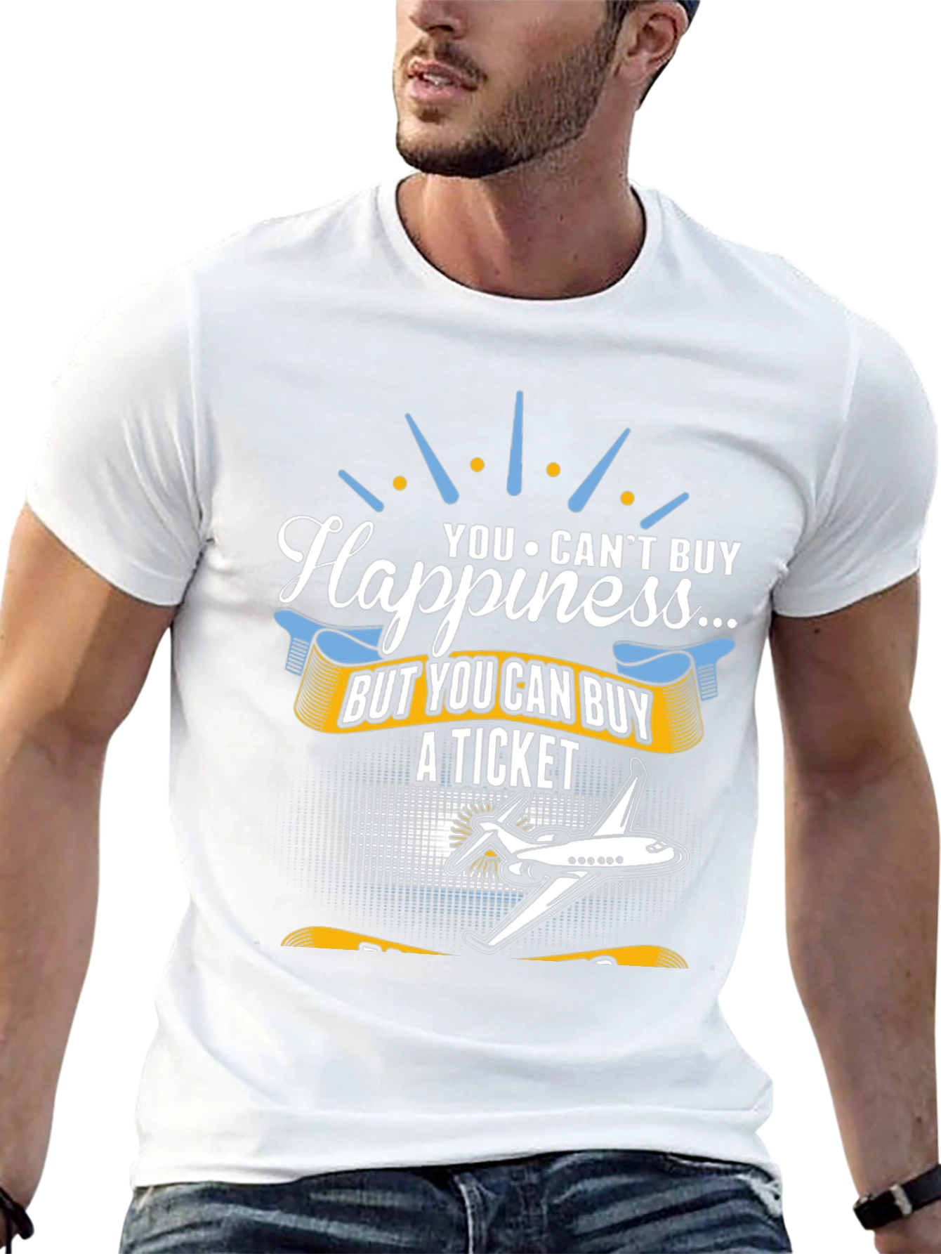 Happiness T-Shirt - Buy A Ticket - Aviation Tee