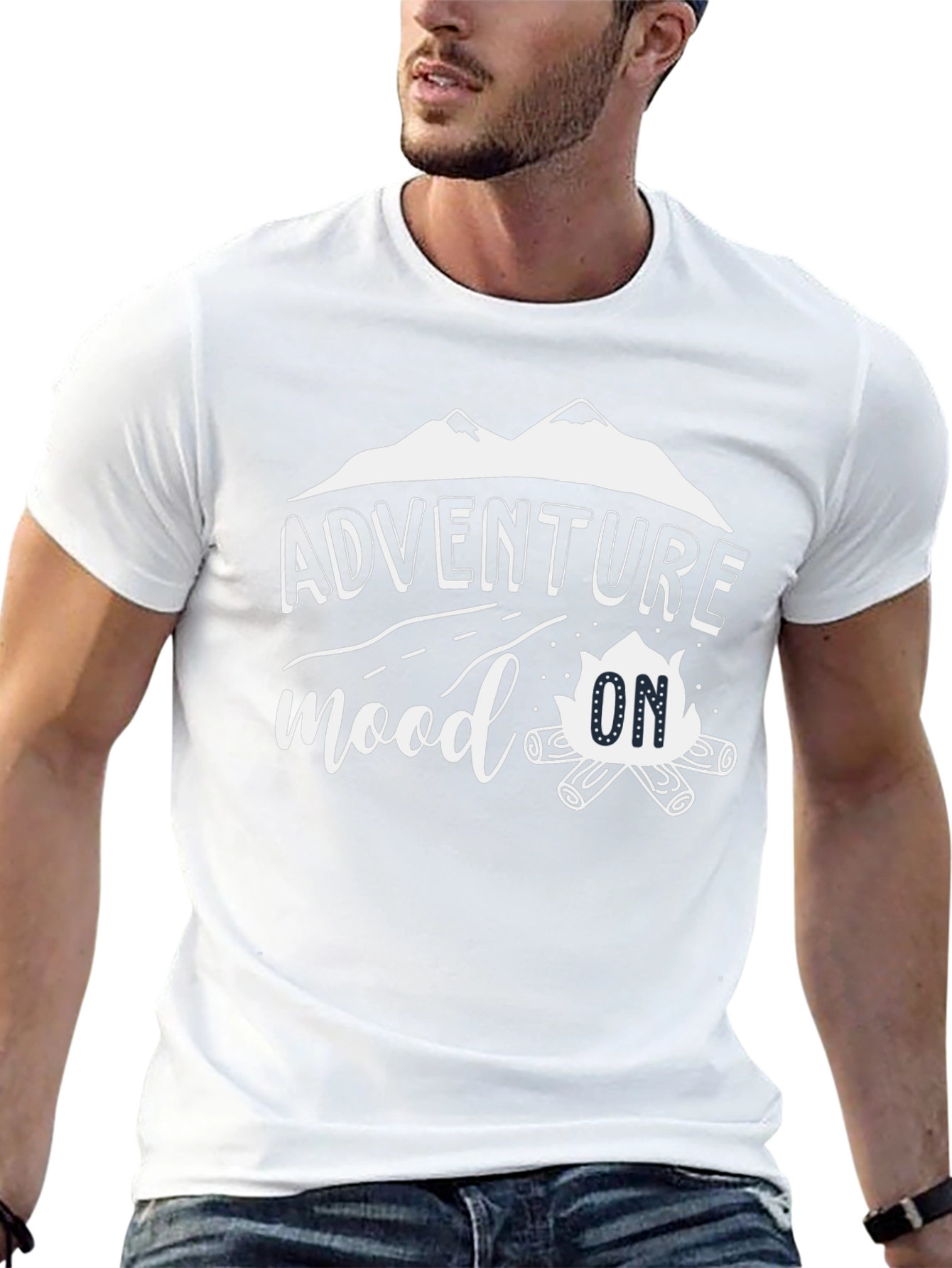 Adventure Mood On Black T-Shirt