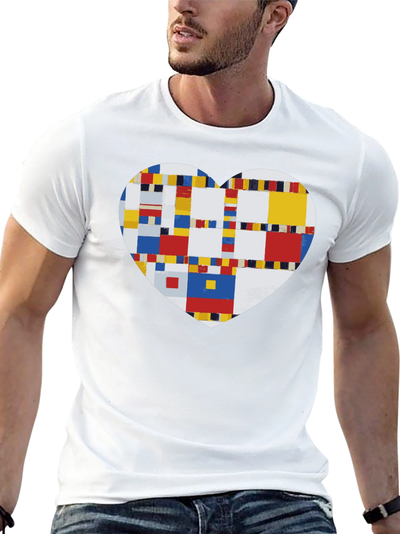 Geometric Heart Art Print T-Shirt