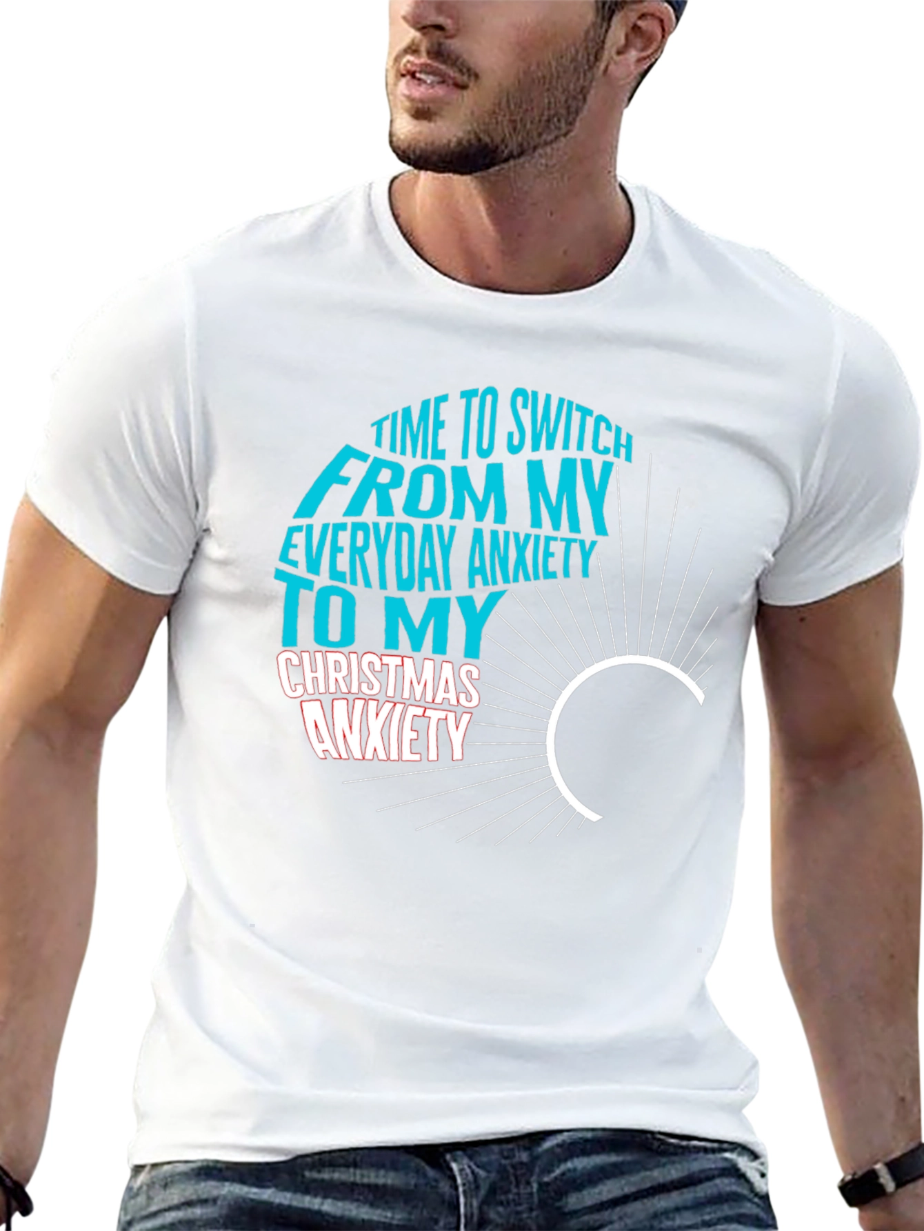 Anxiety Holiday Humor Graphic Tee