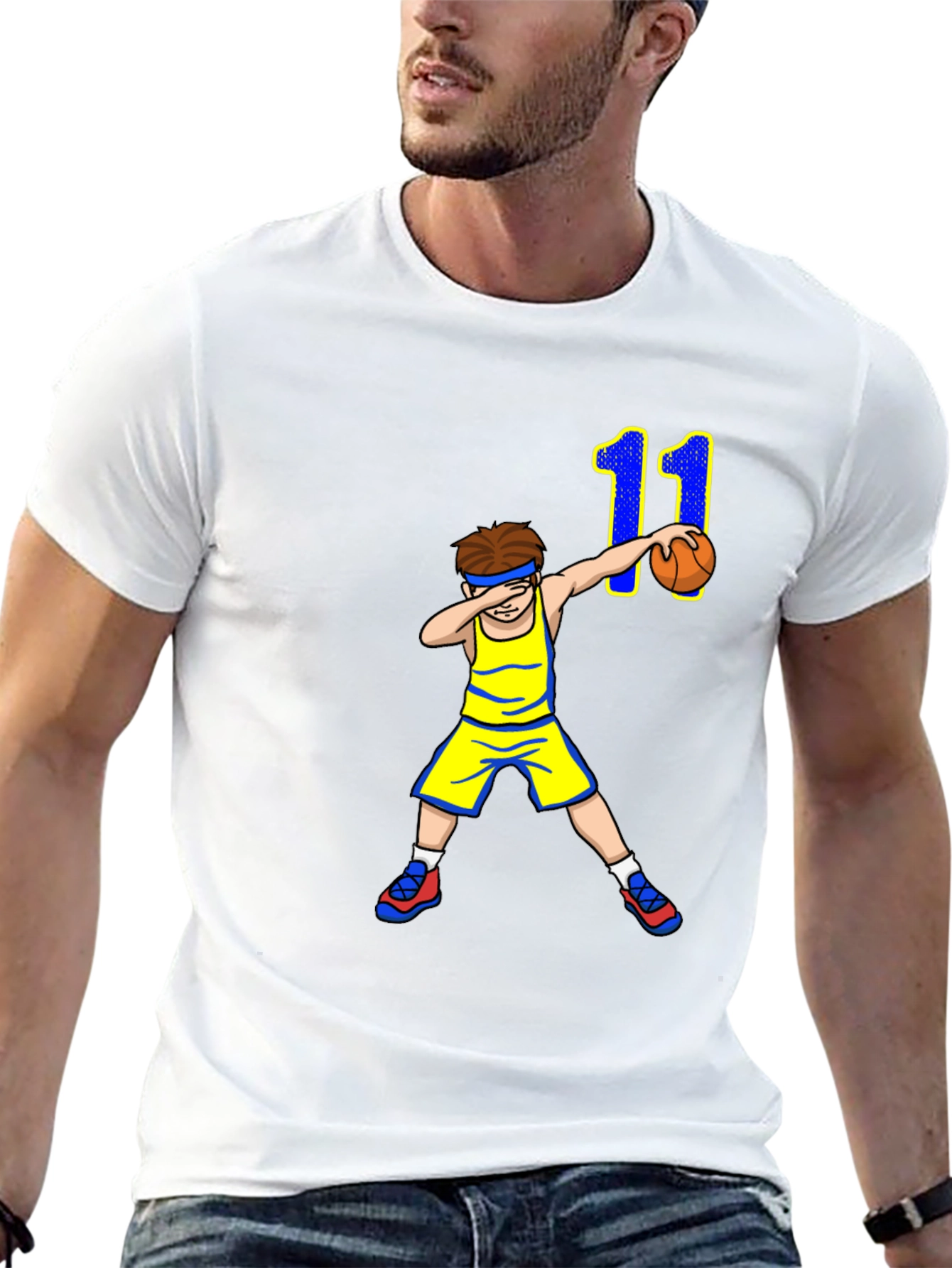 Basketball Boy T-Shirt - Dabbing Number 11