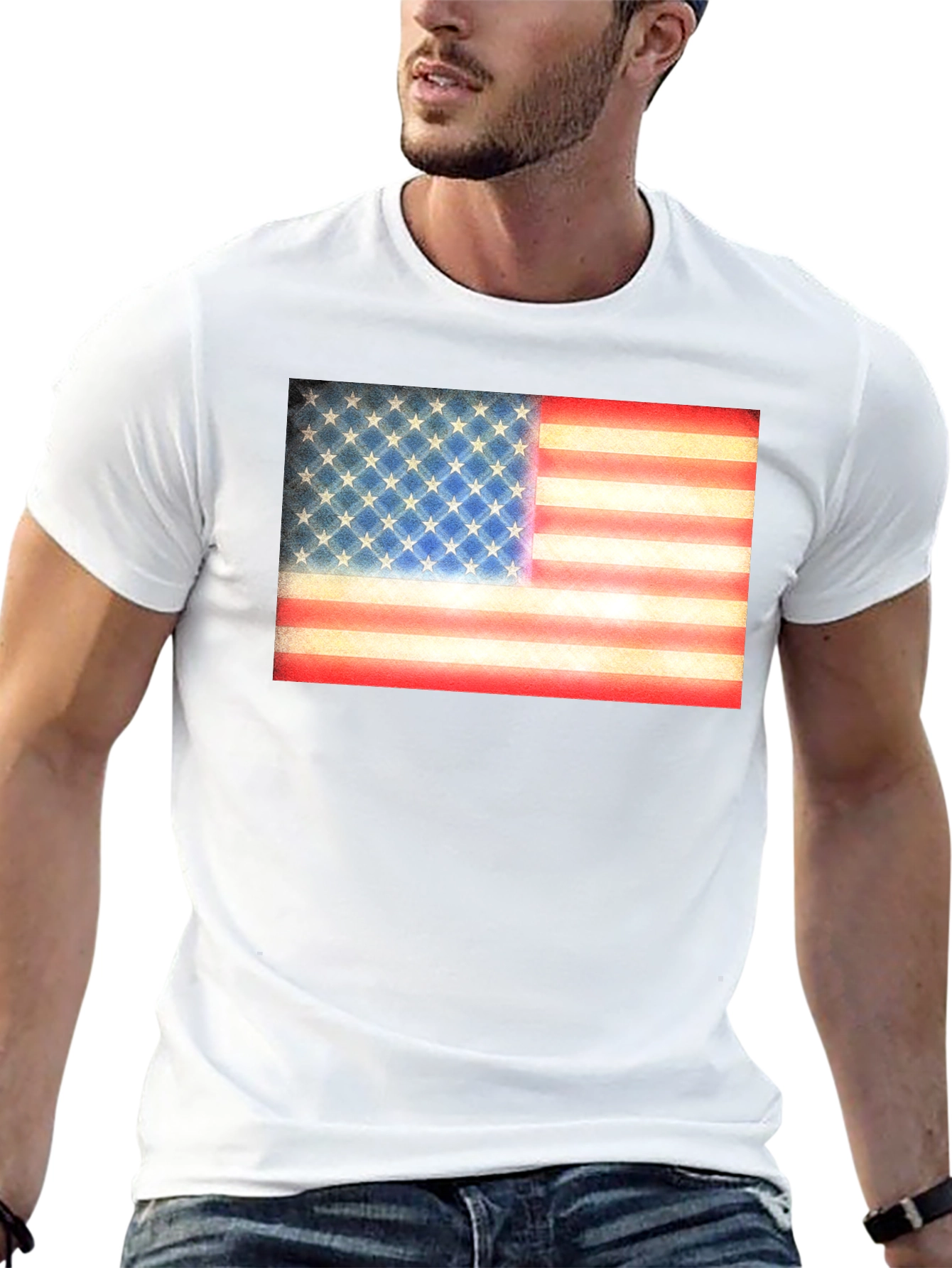 American Flag Graphic Tee - Patriotic Style
