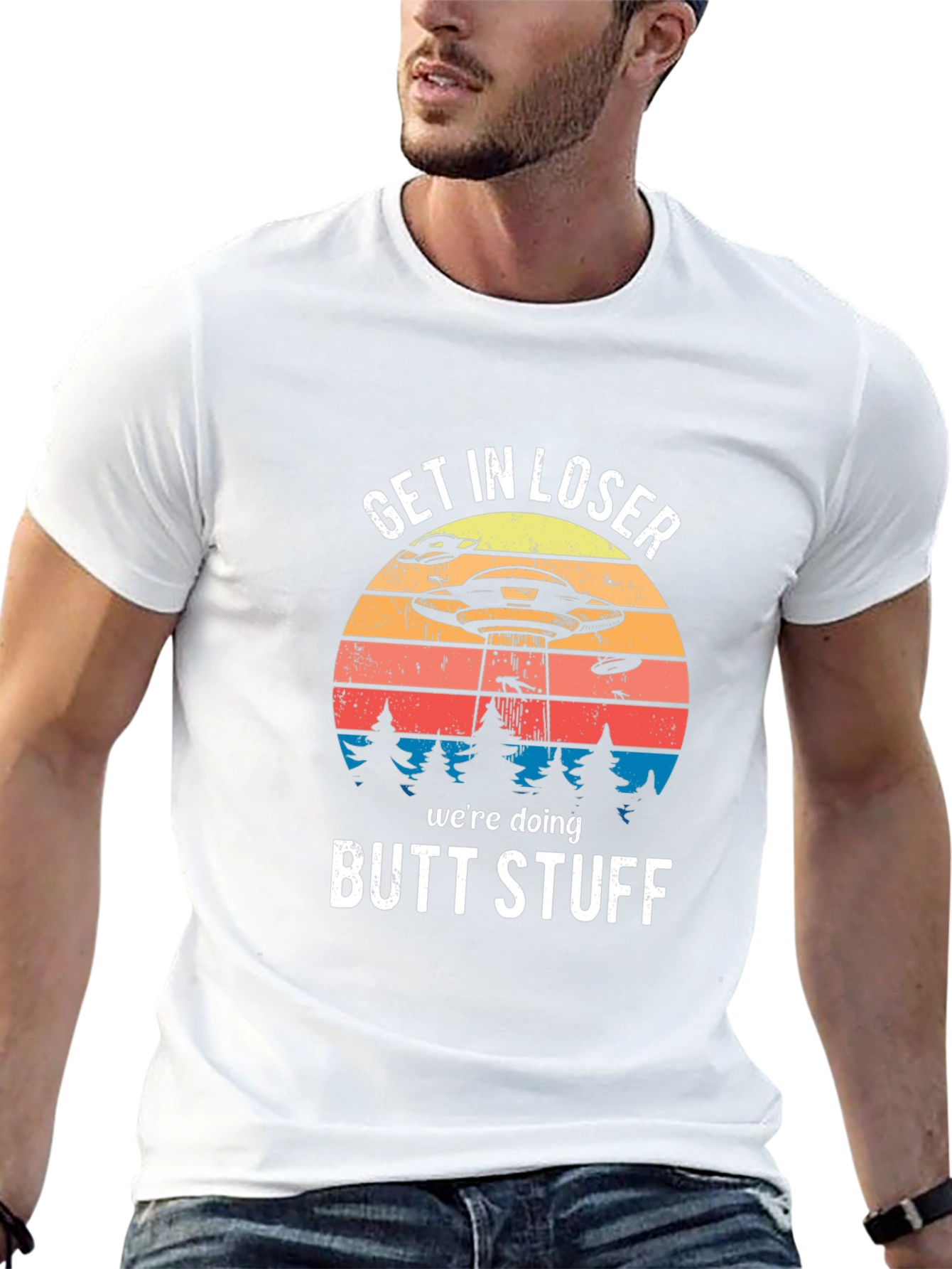 Get In Loser Alien Abduction T-Shirt