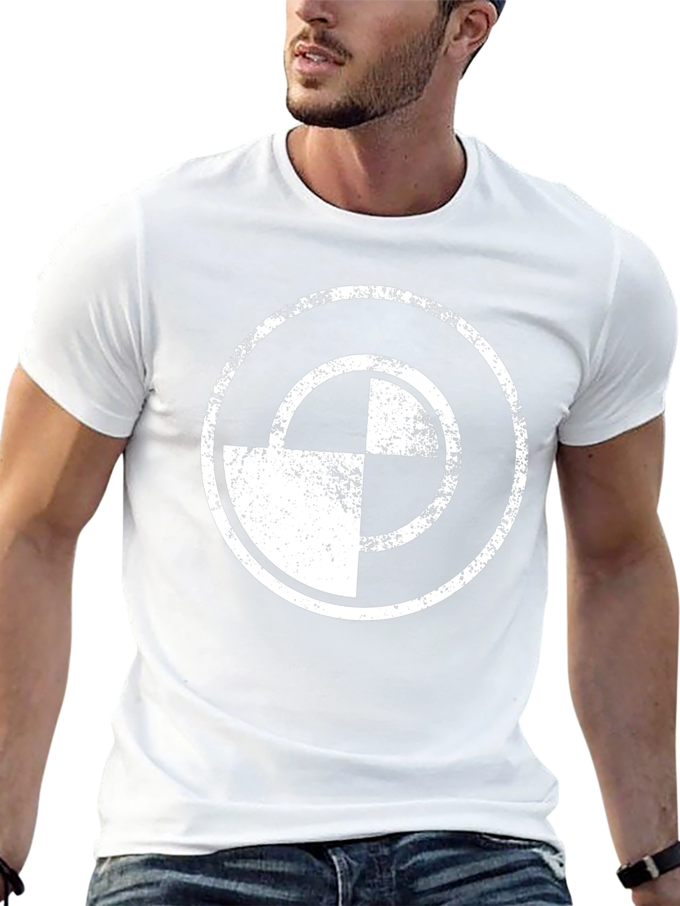 Graphic Tee: Distressed Target Circle