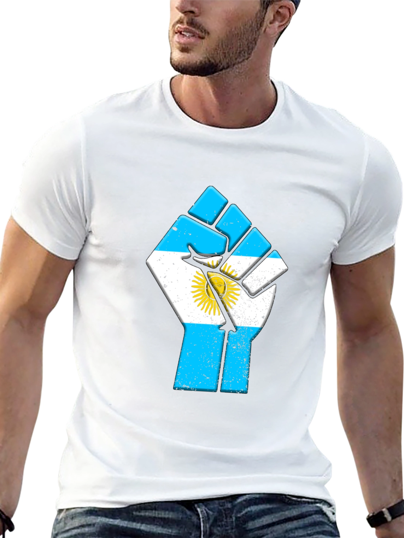 Argentina Flag Fist T-Shirt